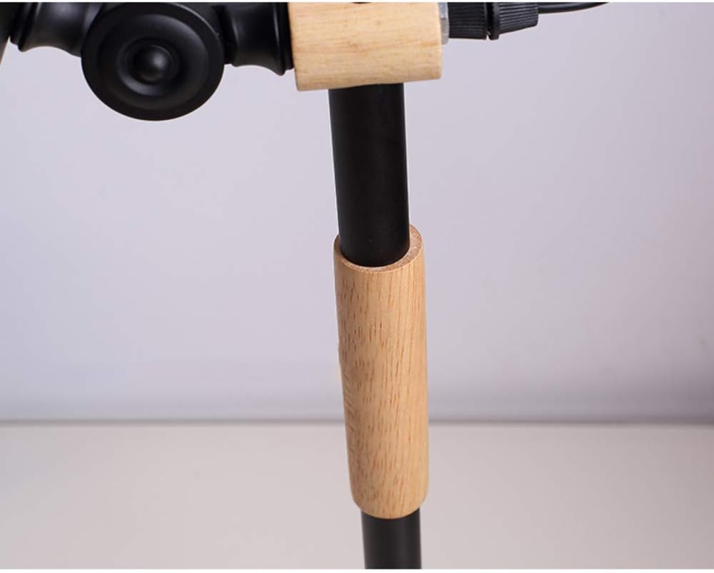 Modern Nordic Wood & Metal Study Lamp With Black Base