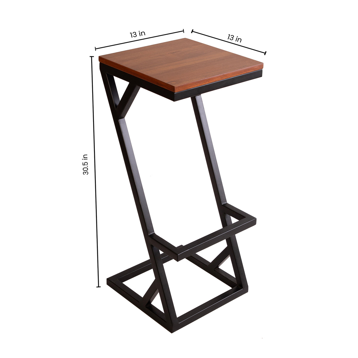 Allure Bar Stool – Teak Wood & Metal | Shoppeefry India – Shoppeefry.com