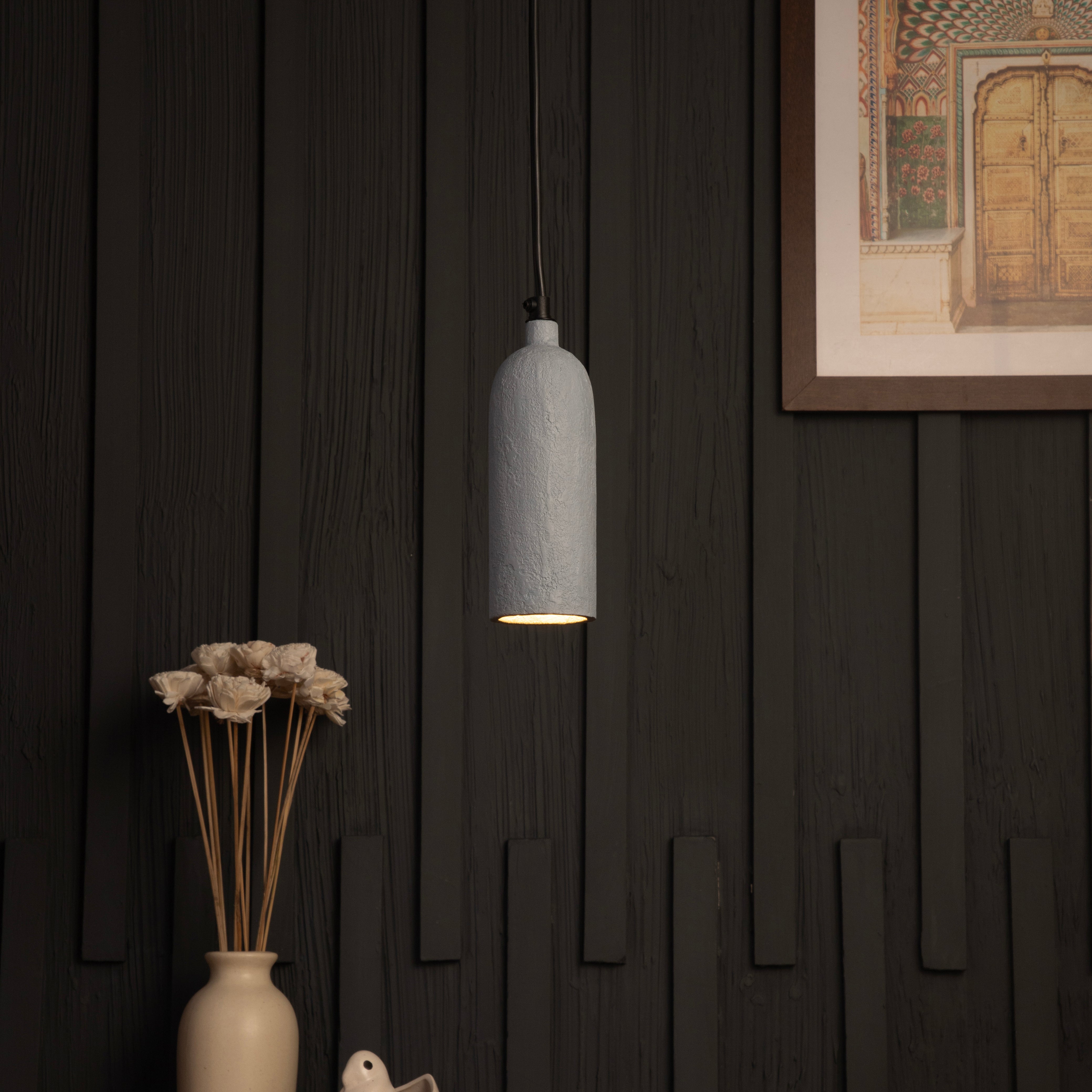 Bentu Concrete & Wood Pendant Light by Shoppeefry