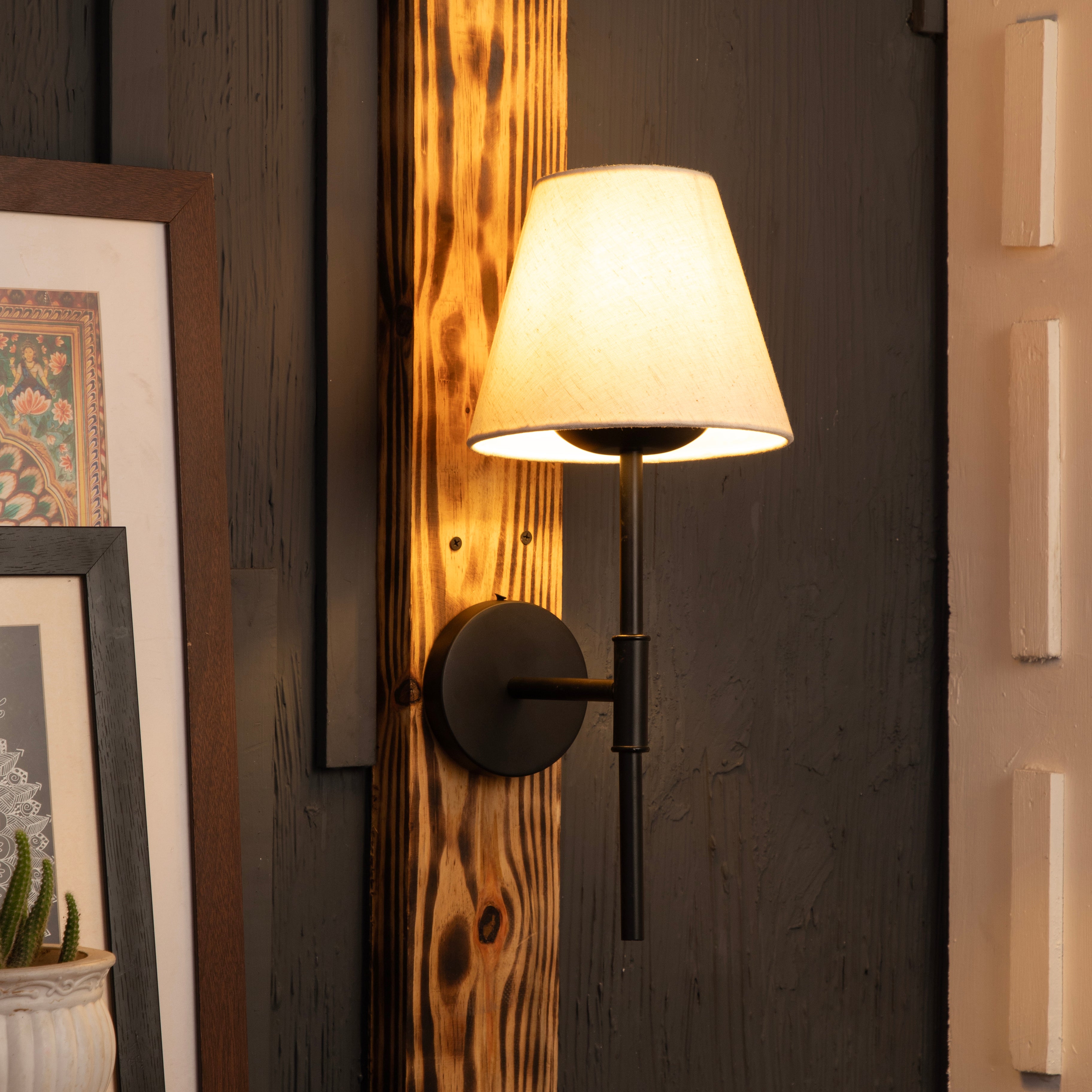 Tedder fabric wall sconce by Shoppeefry
