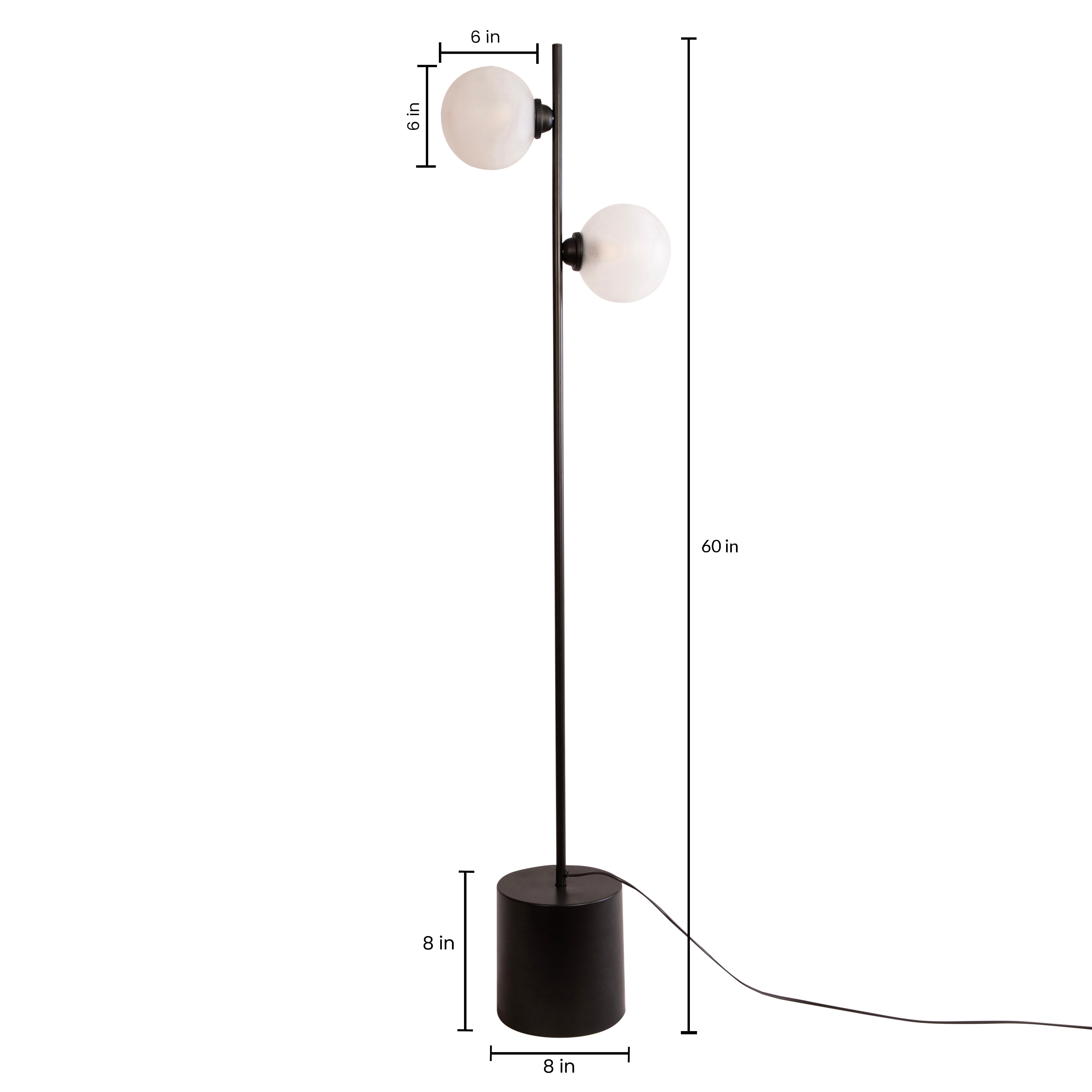 Eclipse 2 Glass Ball Floor Lamp By Shoppeefry