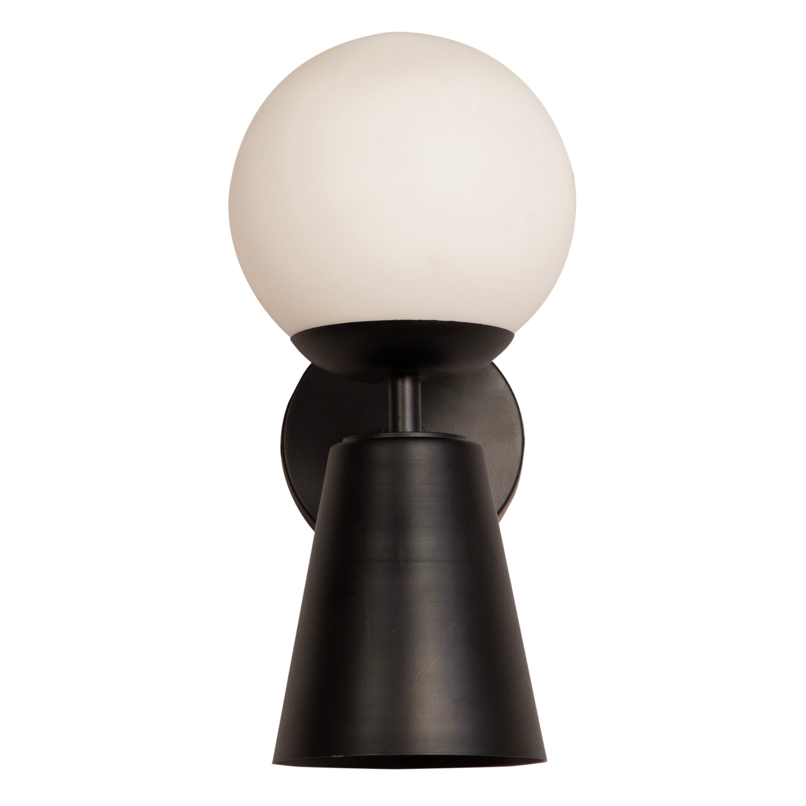 Mid Century Globe Black Wall Light By Shoppeefry