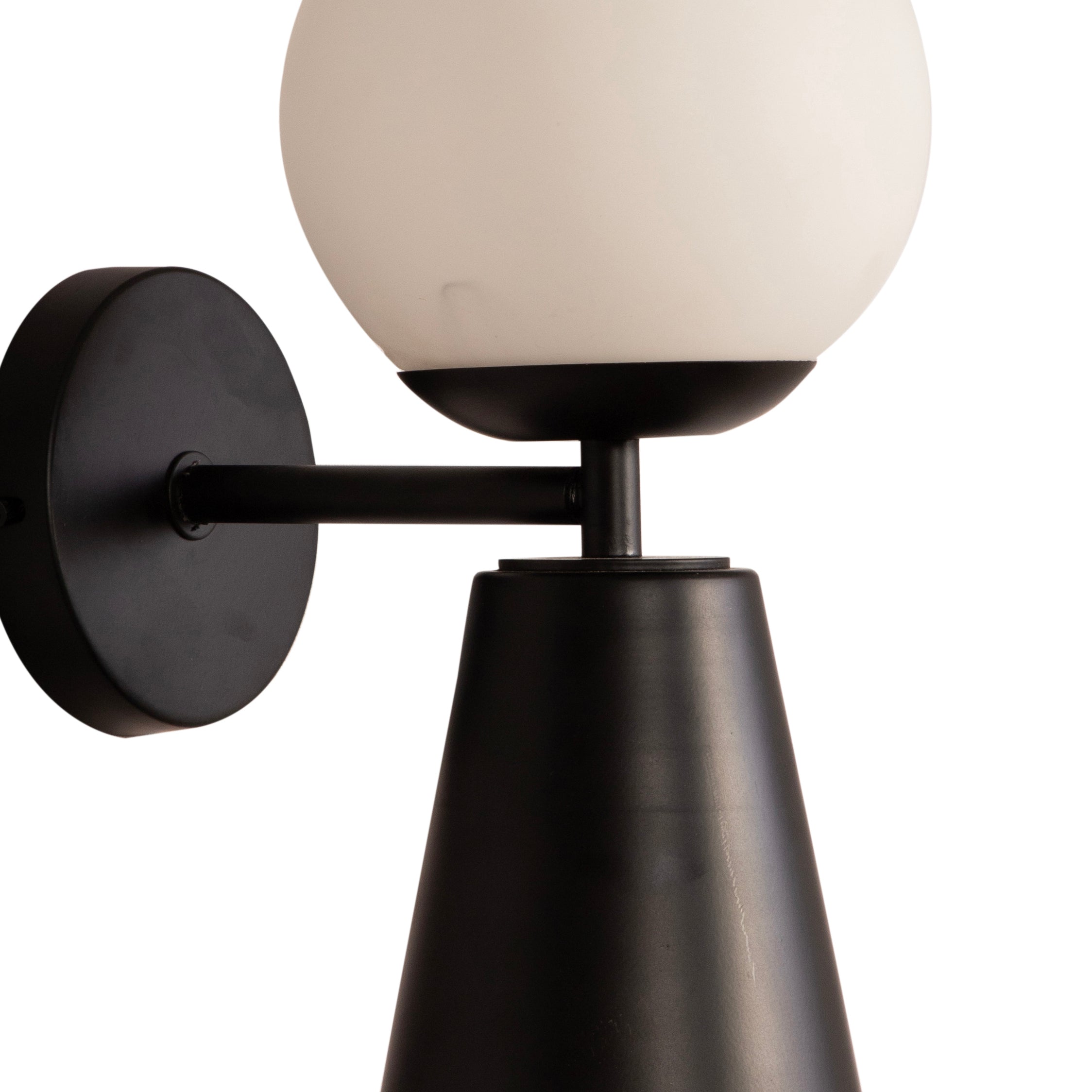 Mid Century Globe Black Wall Light By Shoppeefry