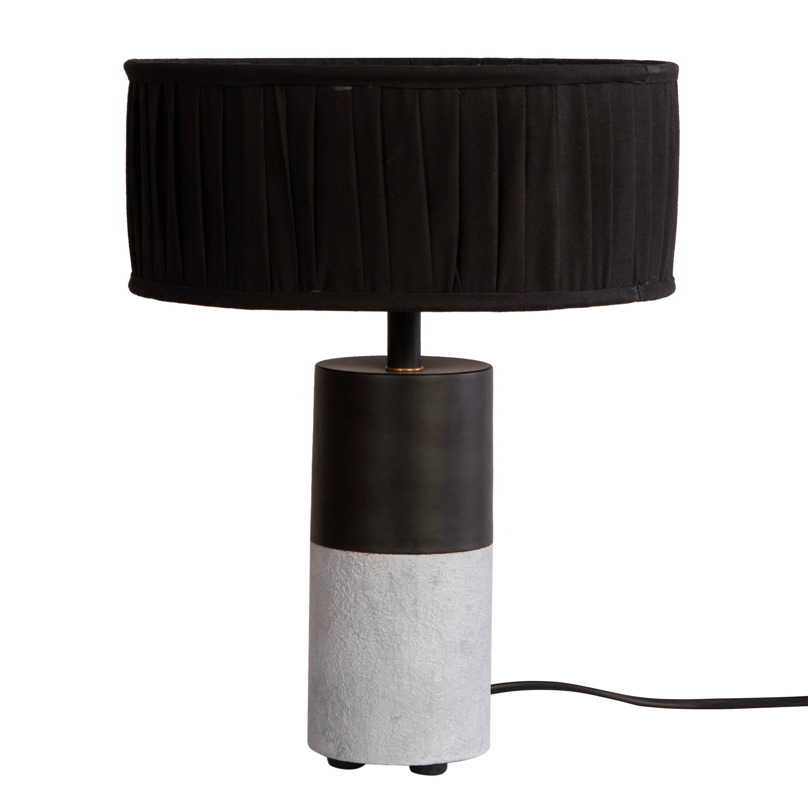 Concrete Drum Table Lamp By Shoppeefry