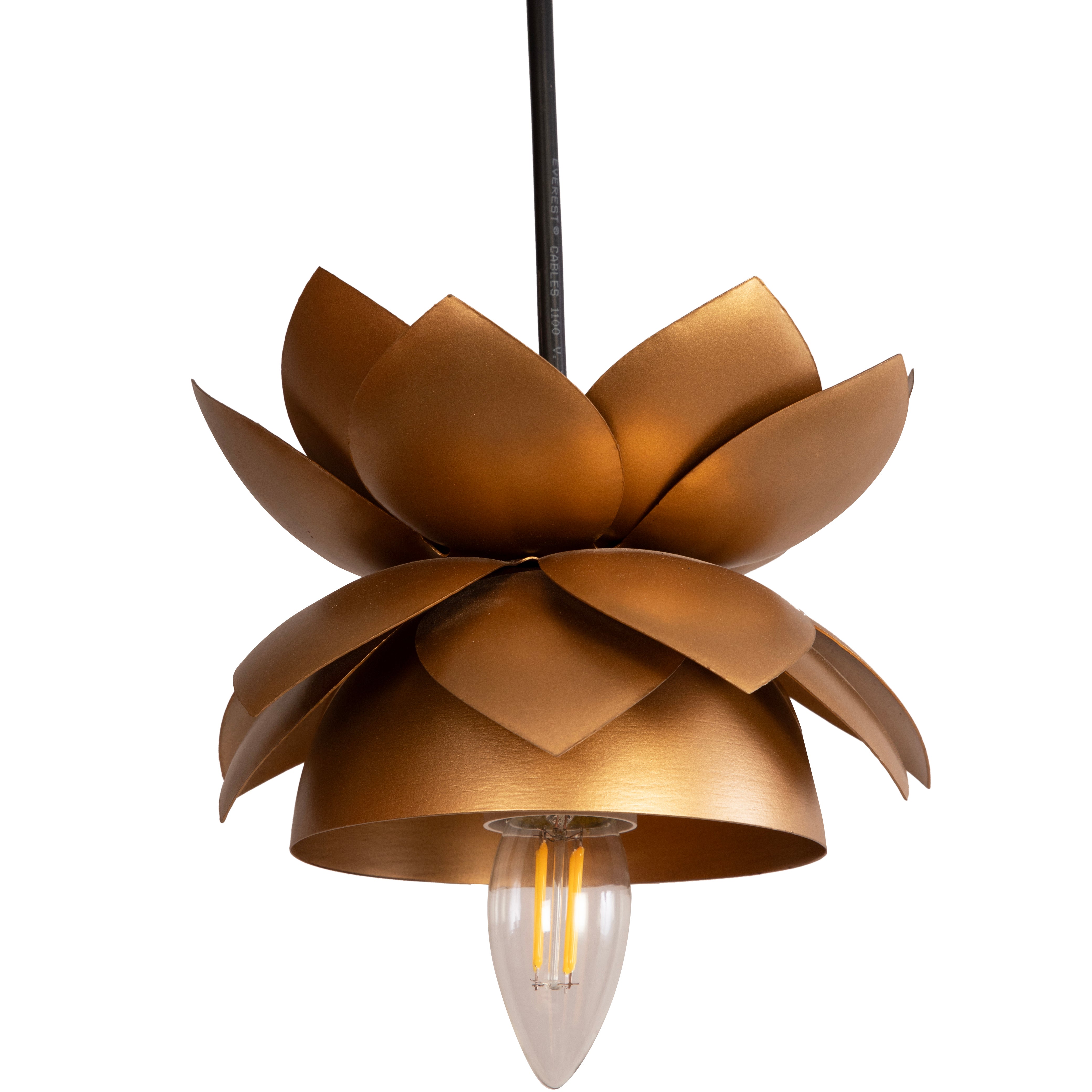 Lotus Gold Pendant Light  By Shoppeefry