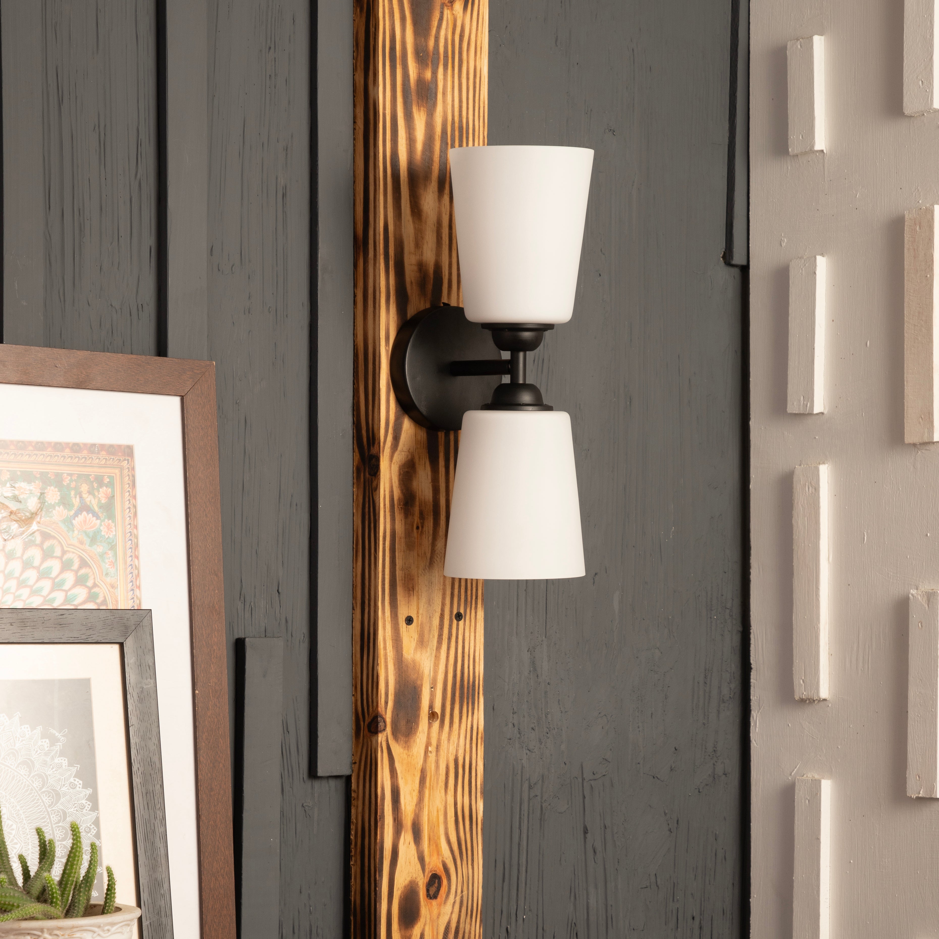 Houghton 2 Glass Wall Light By Shoppeefry