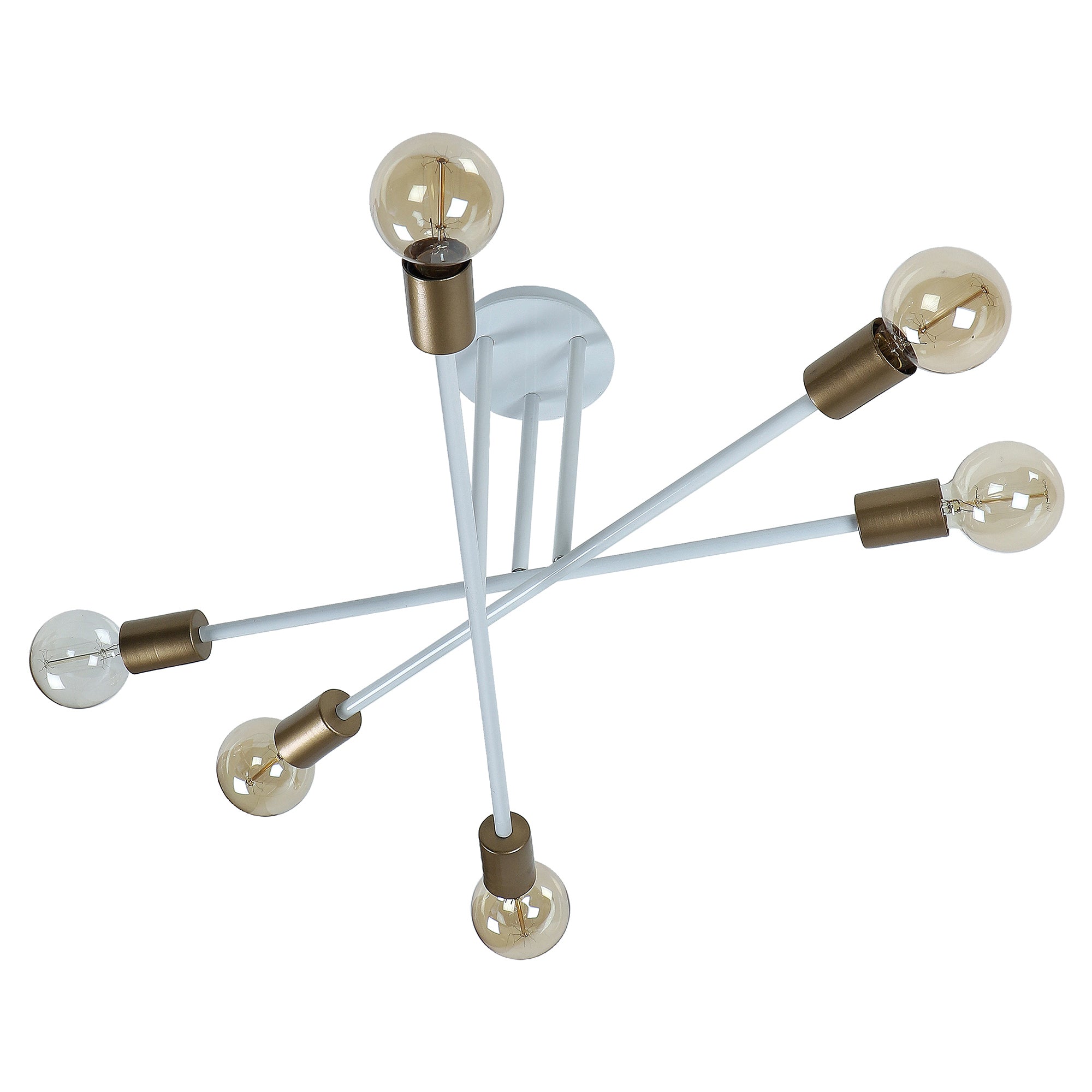 Six Head Sputnik White Mordern Chandelier