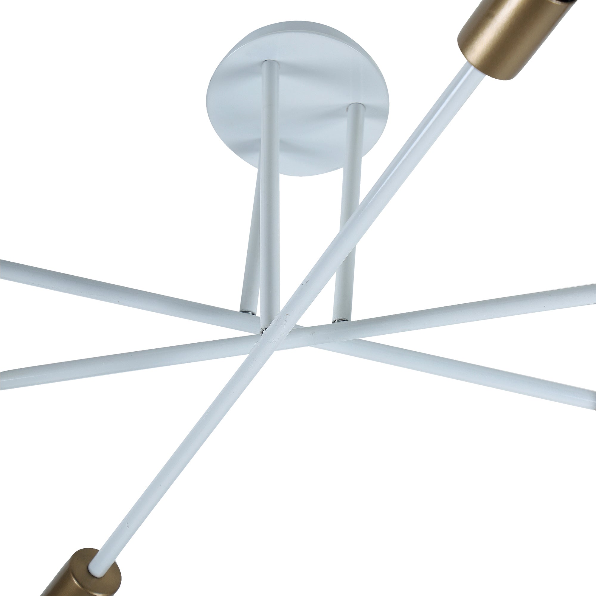 Six Head Sputnik White Mordern Chandelier