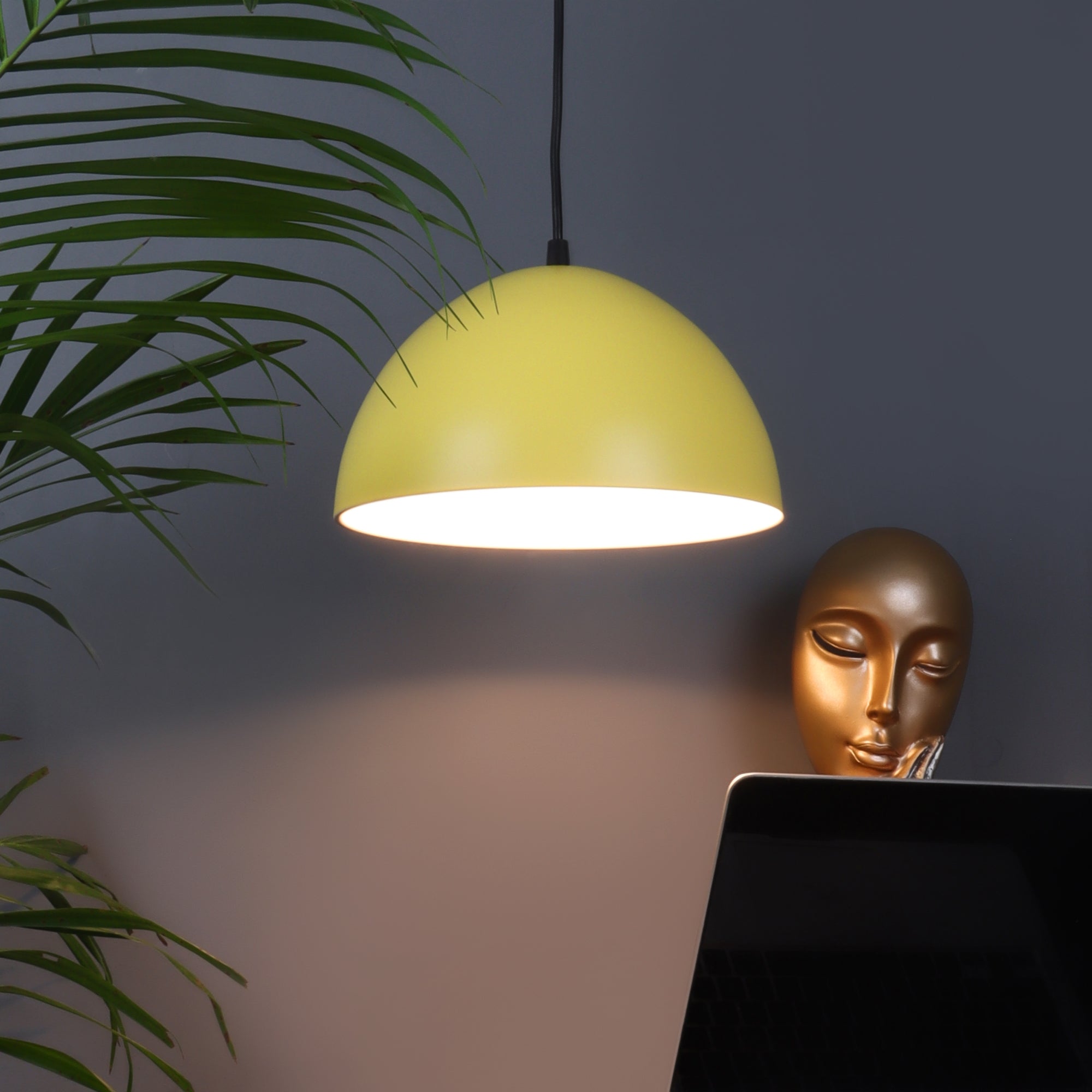 Hallway Yellow Hanging Light