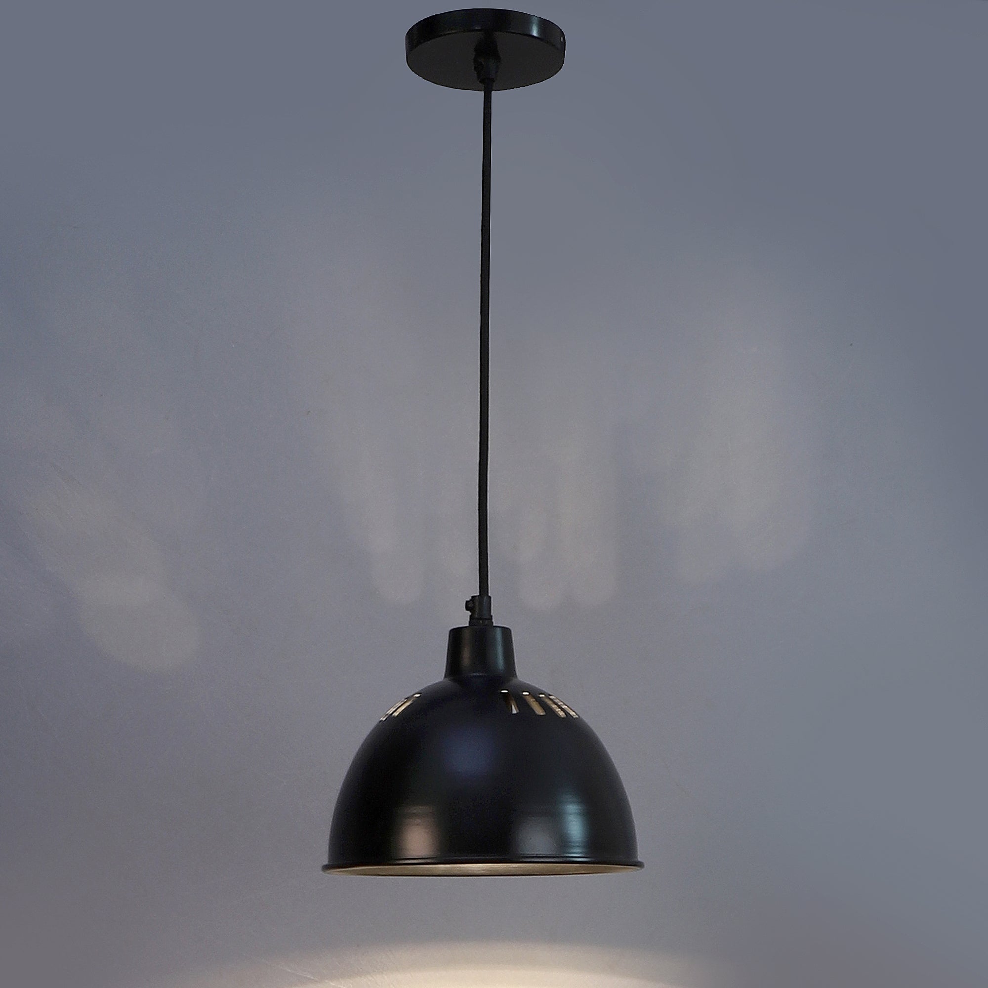 All Black Metal Hanging Light