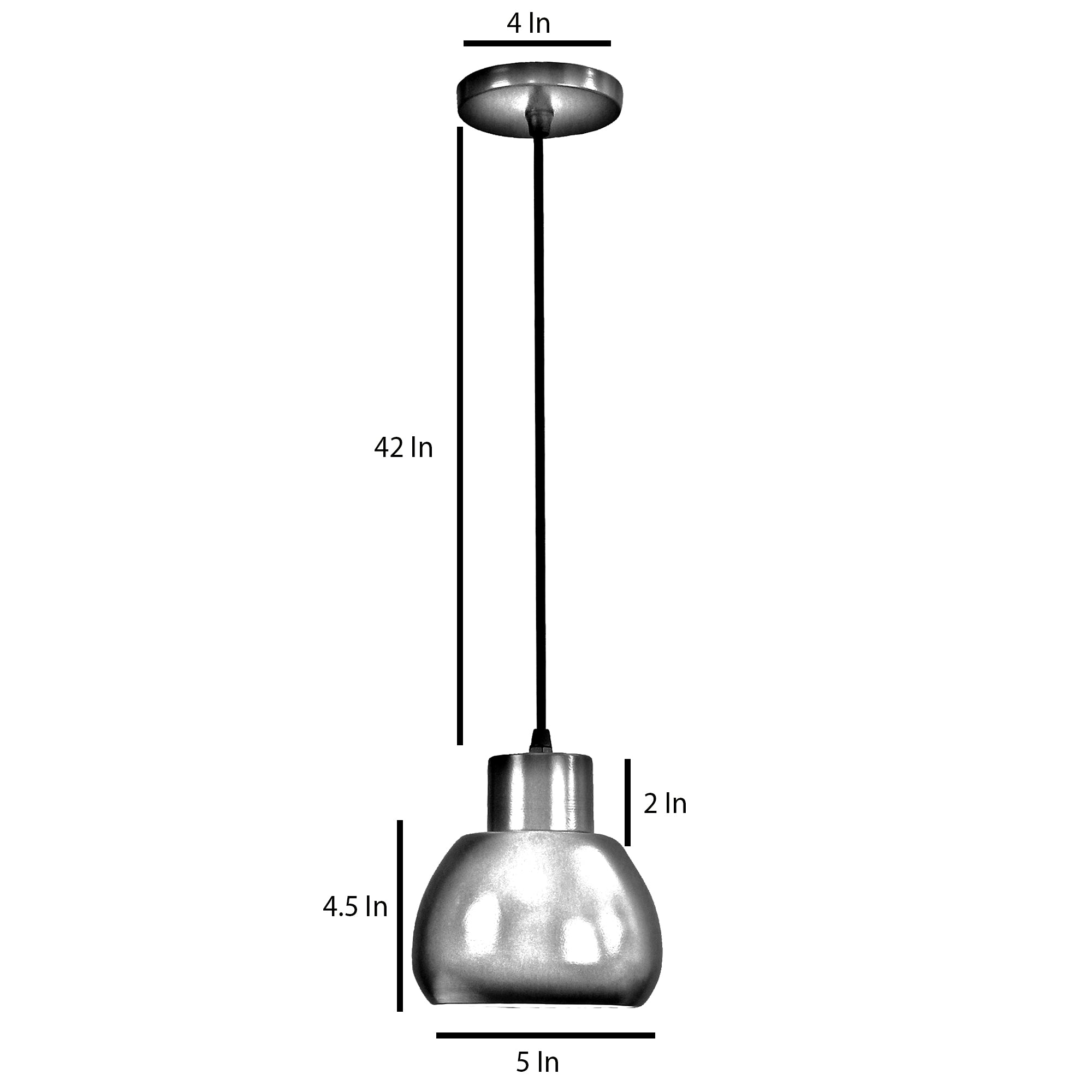 Apple Grey Metal Hanging Light