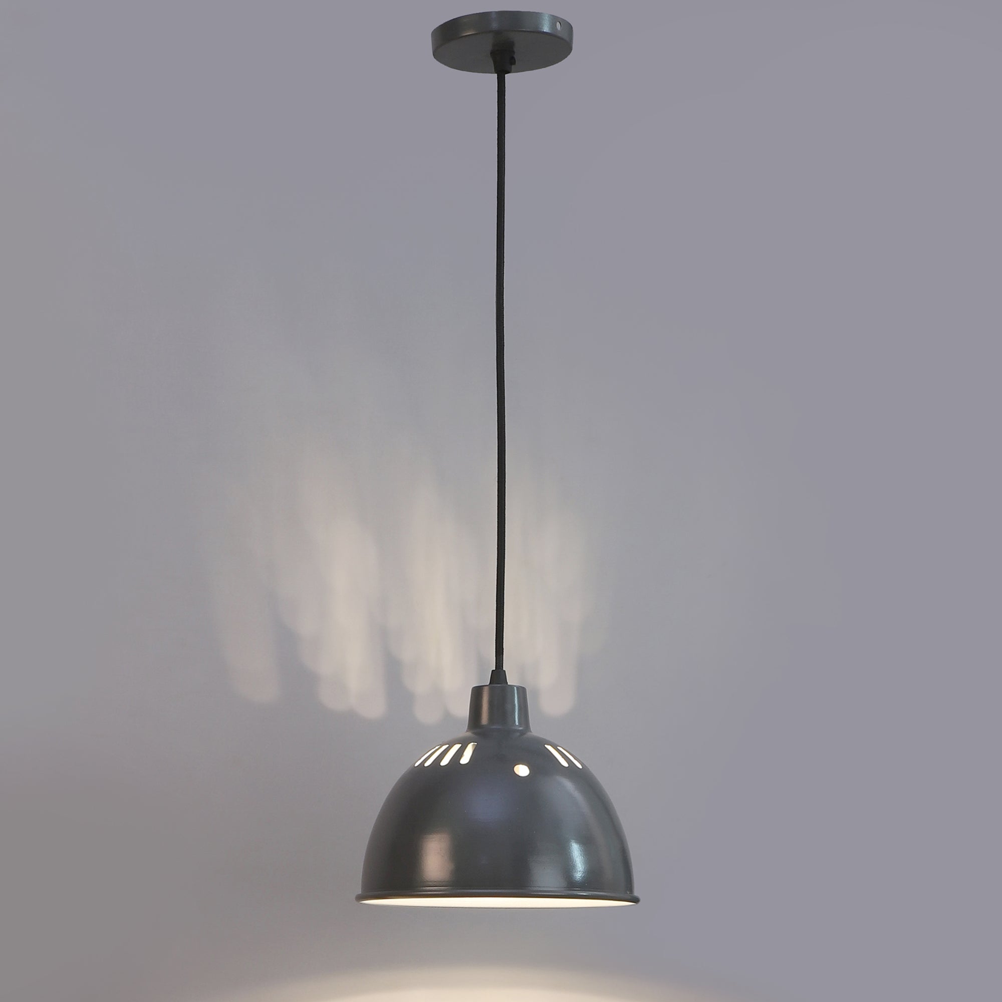 White Grey Metal Hanging Light