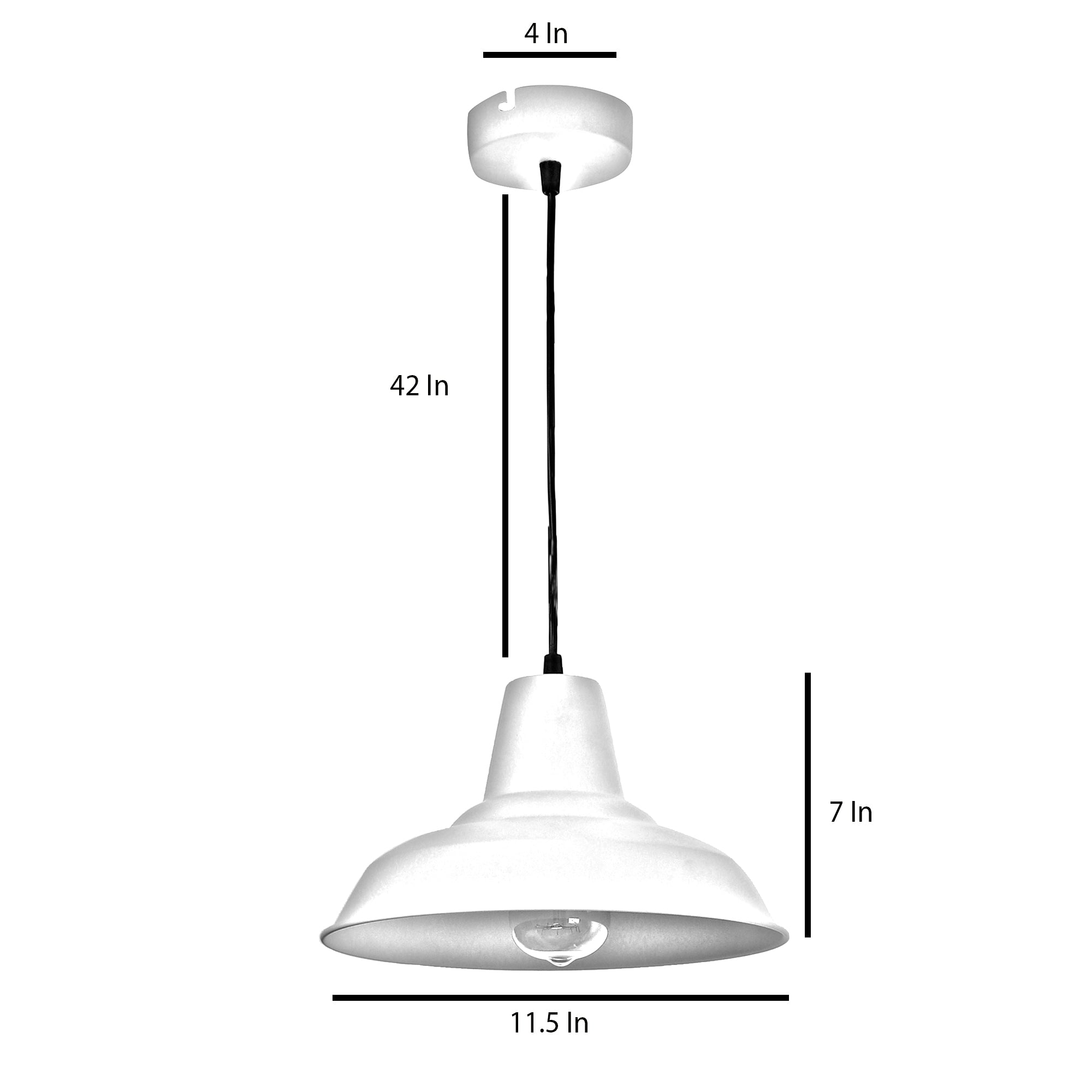 Opi Minimal Pastel White Metal Single Hanging Light