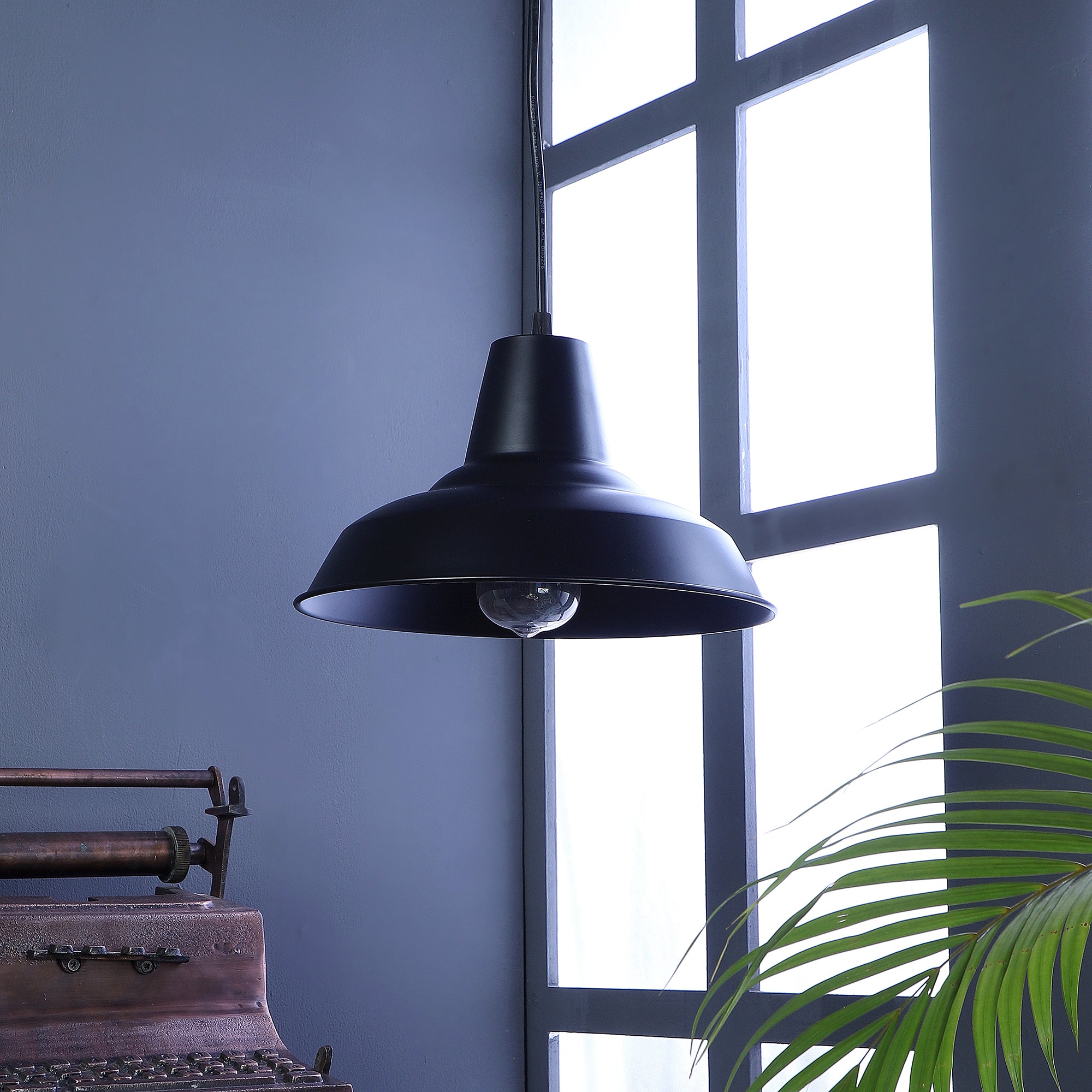 Opi Minimal Pastel Black Metal Single Hanging Light