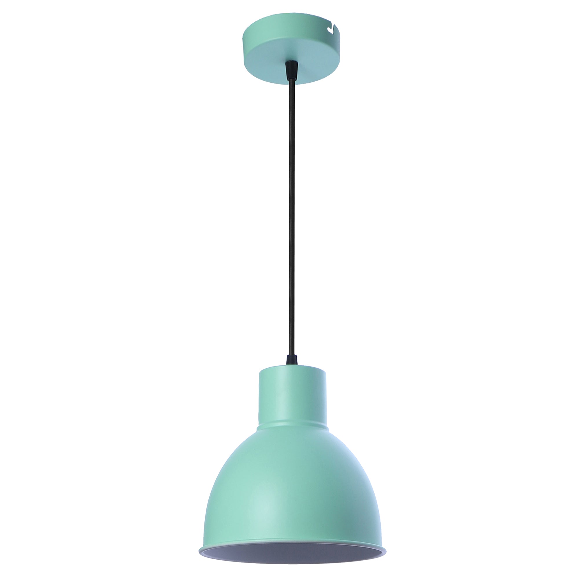 Opi Minimal Pastel Green Metal Single Hanging Light