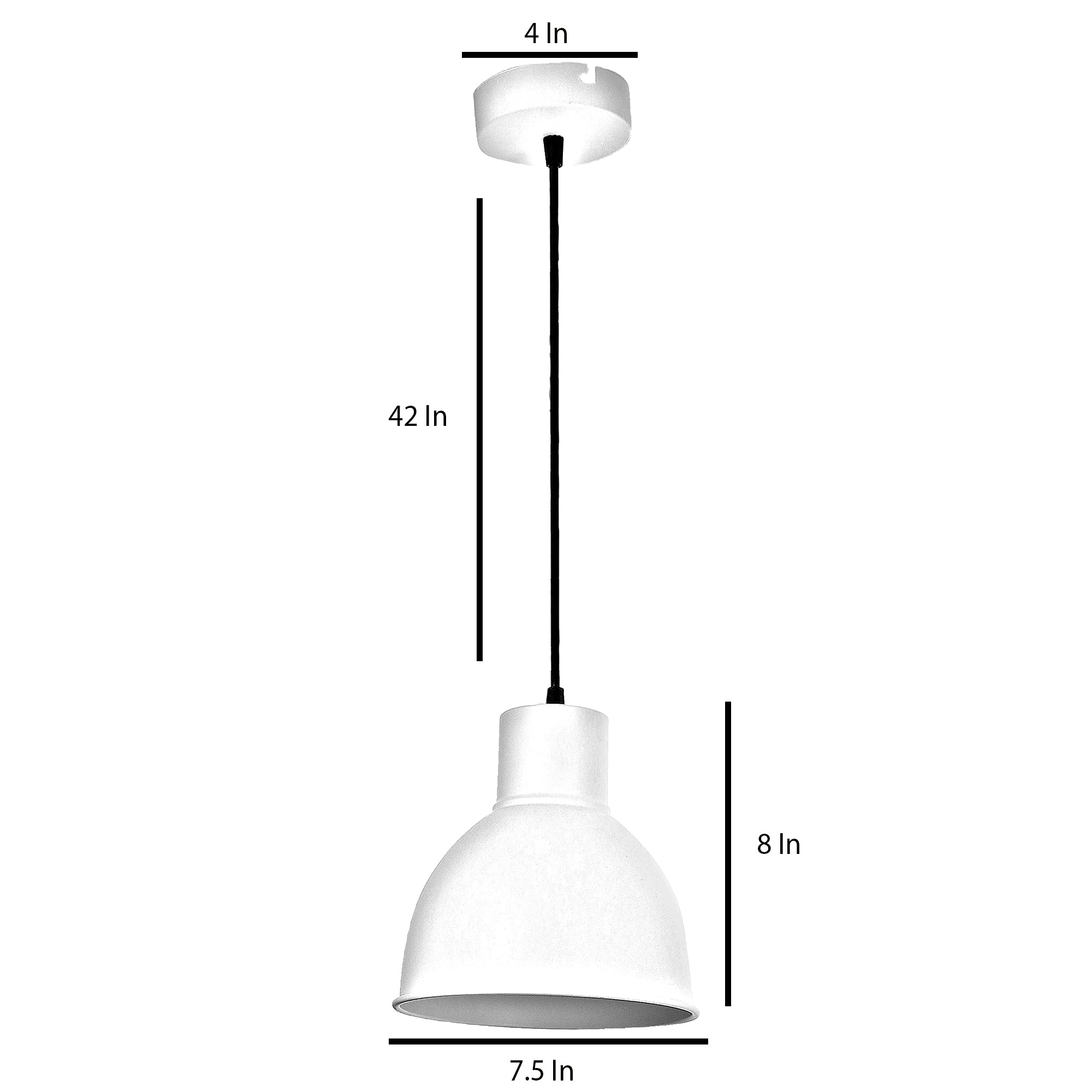 Opi Minimal Pastel White Metal Single Hanging Light