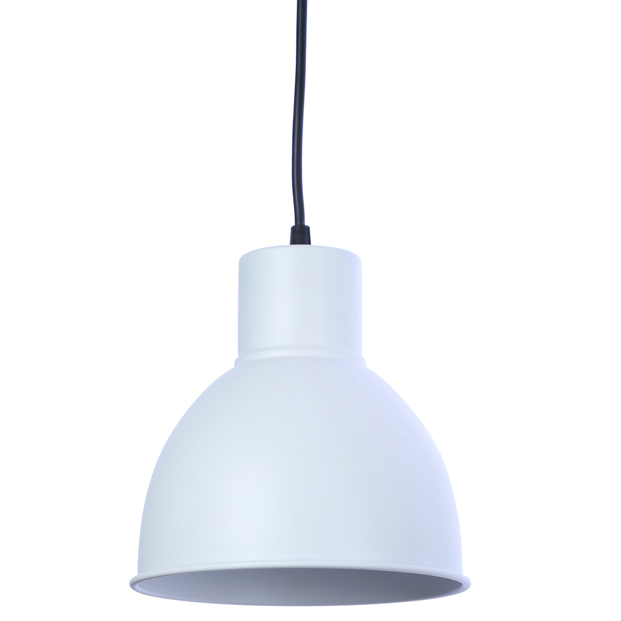 Opi Minimal Pastel White Metal Single Hanging Light