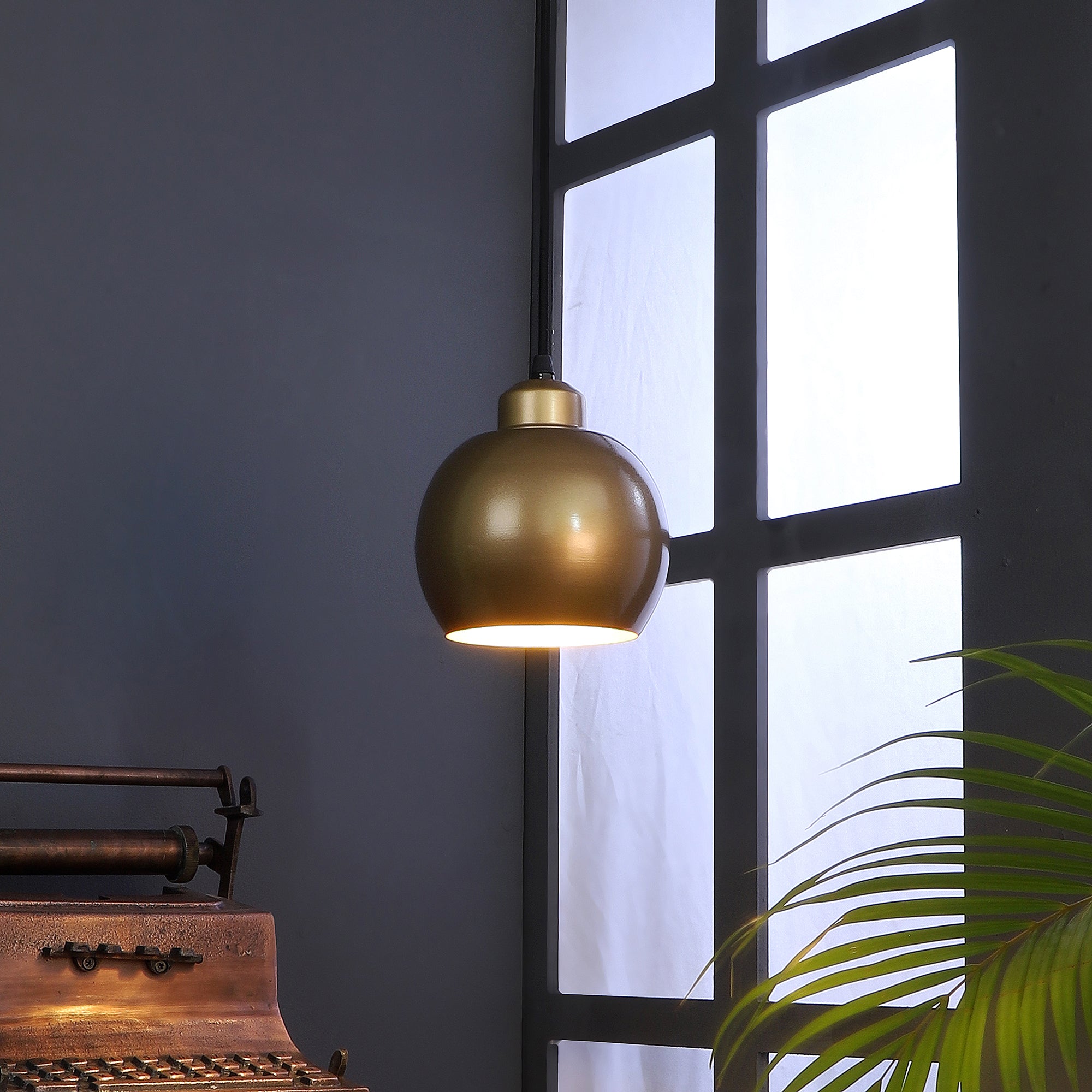 Gold Metal Hanging Light