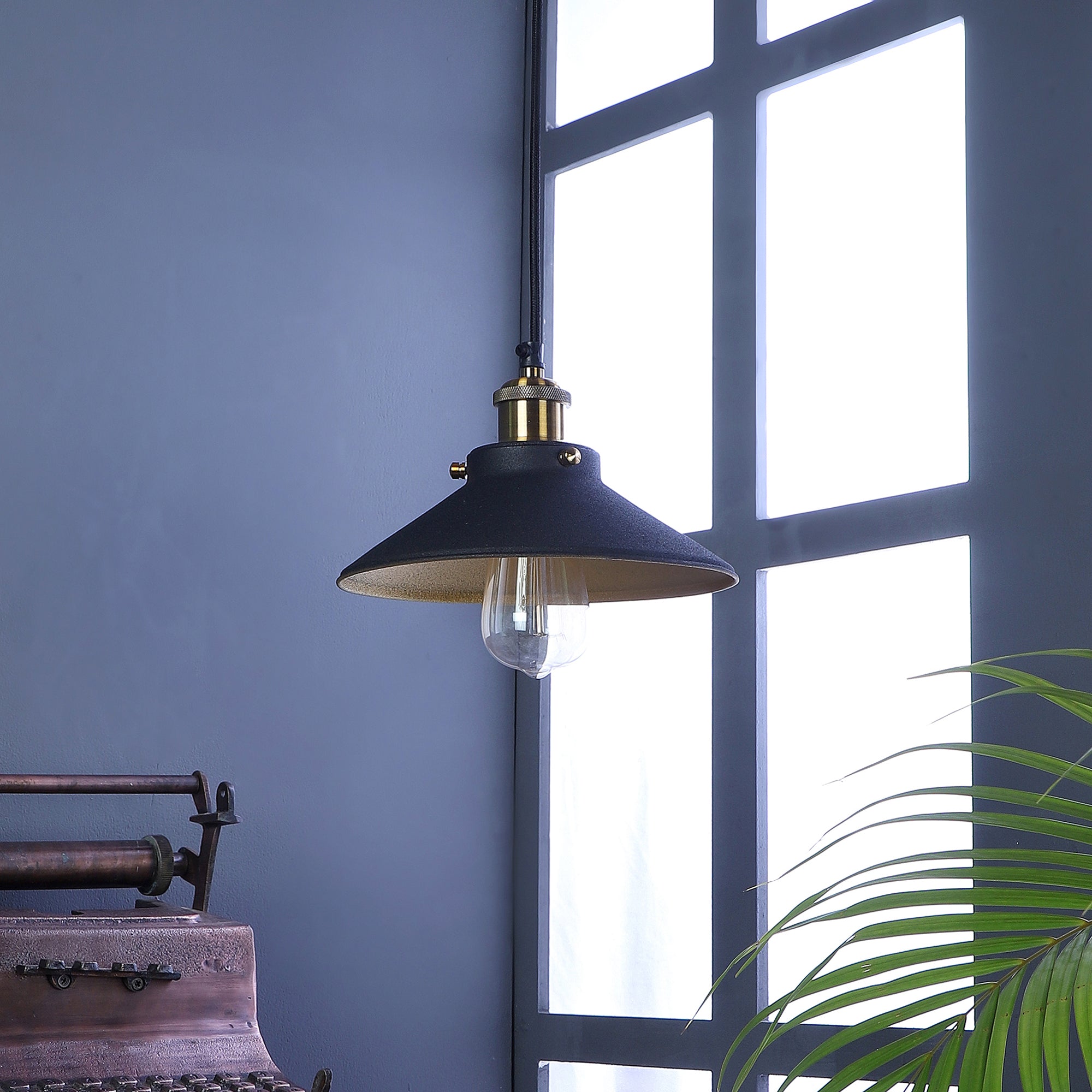 Nora Black Metal Single Hanging Light