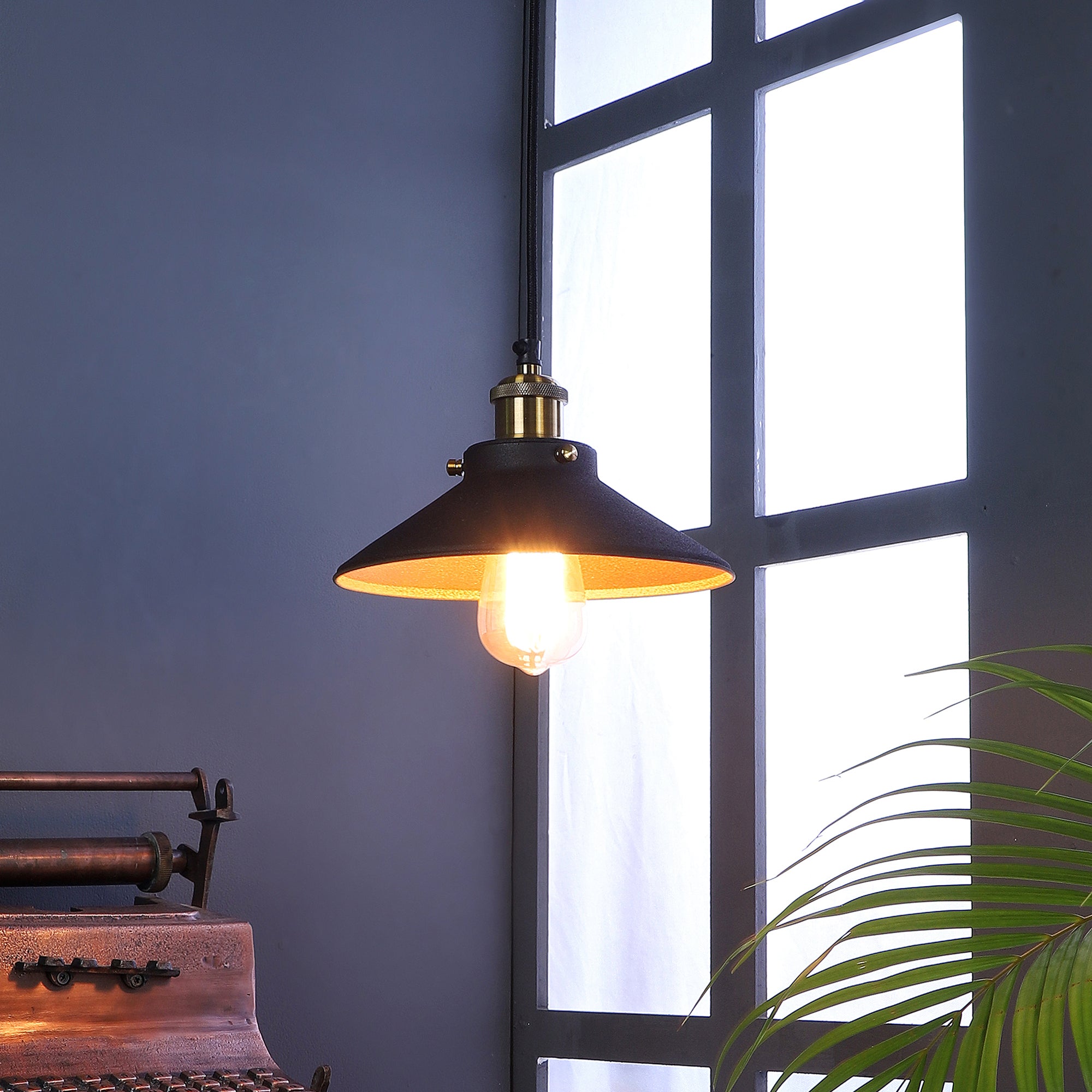 Nora Black Metal Single Hanging Light