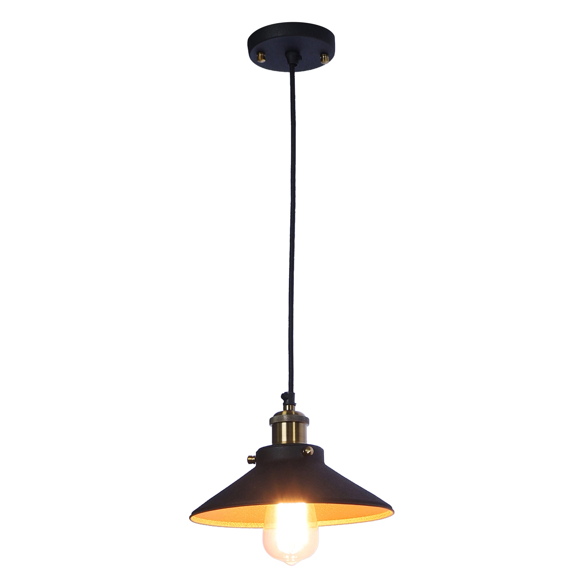 Nora Black Metal Single Hanging Light