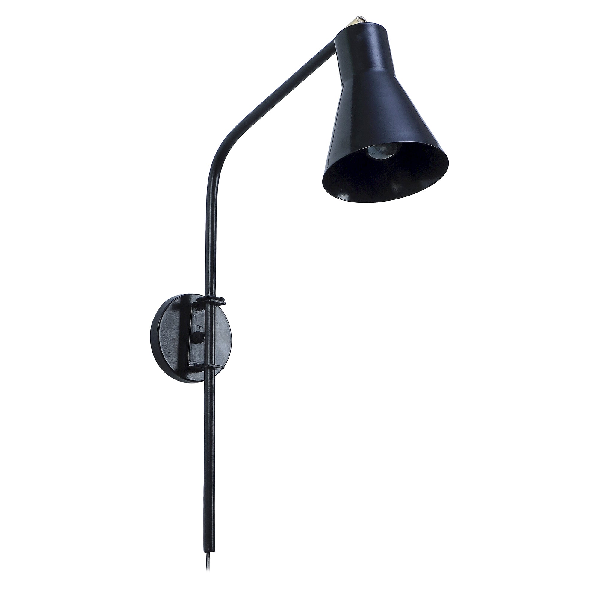 Swing Black Metal Wall Light