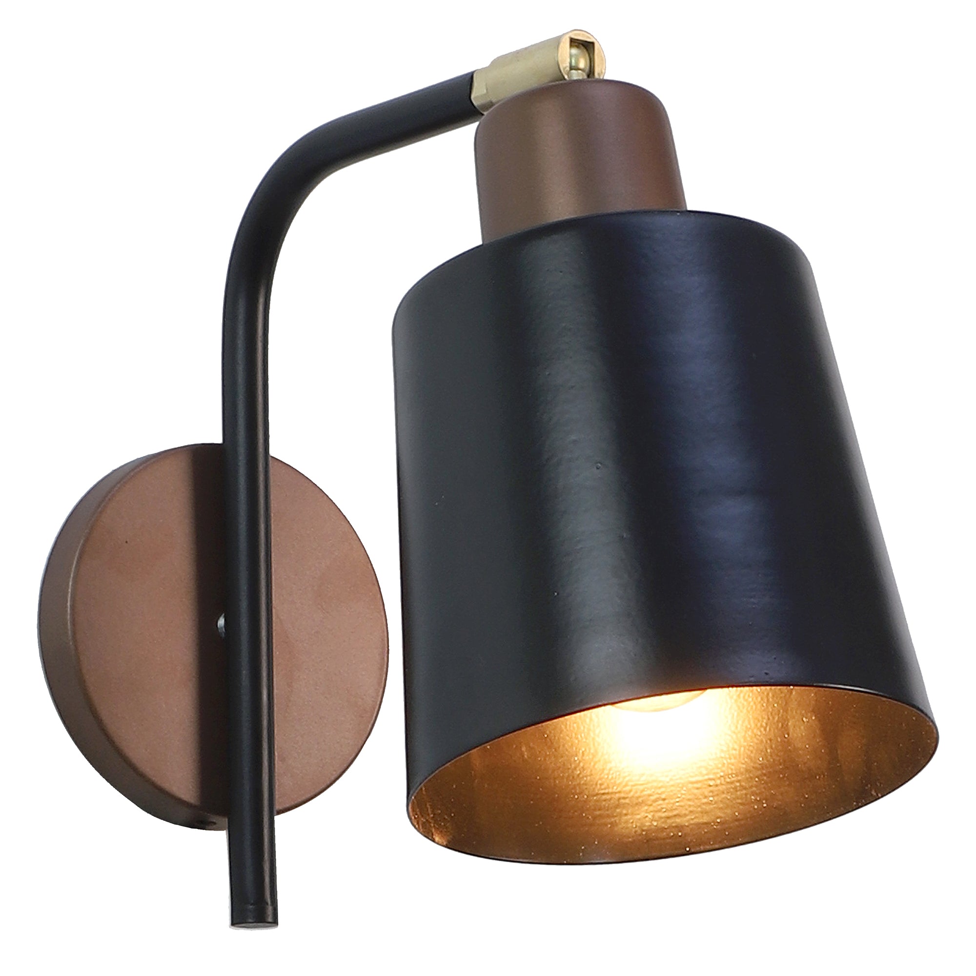 Two-Way Black Metal Wall Light