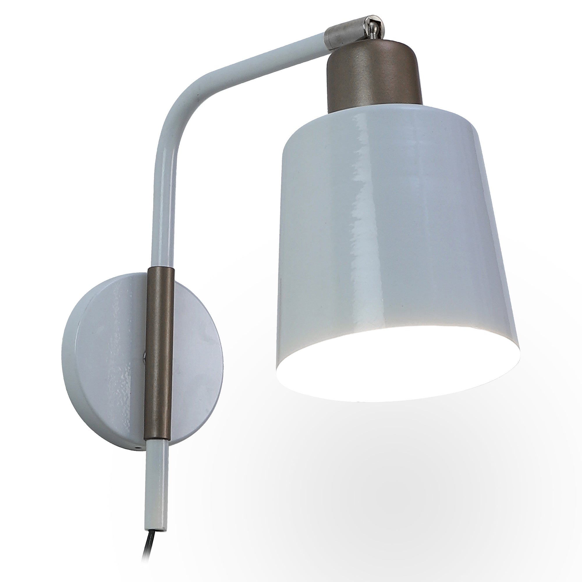 Norell White Metal Wall Light