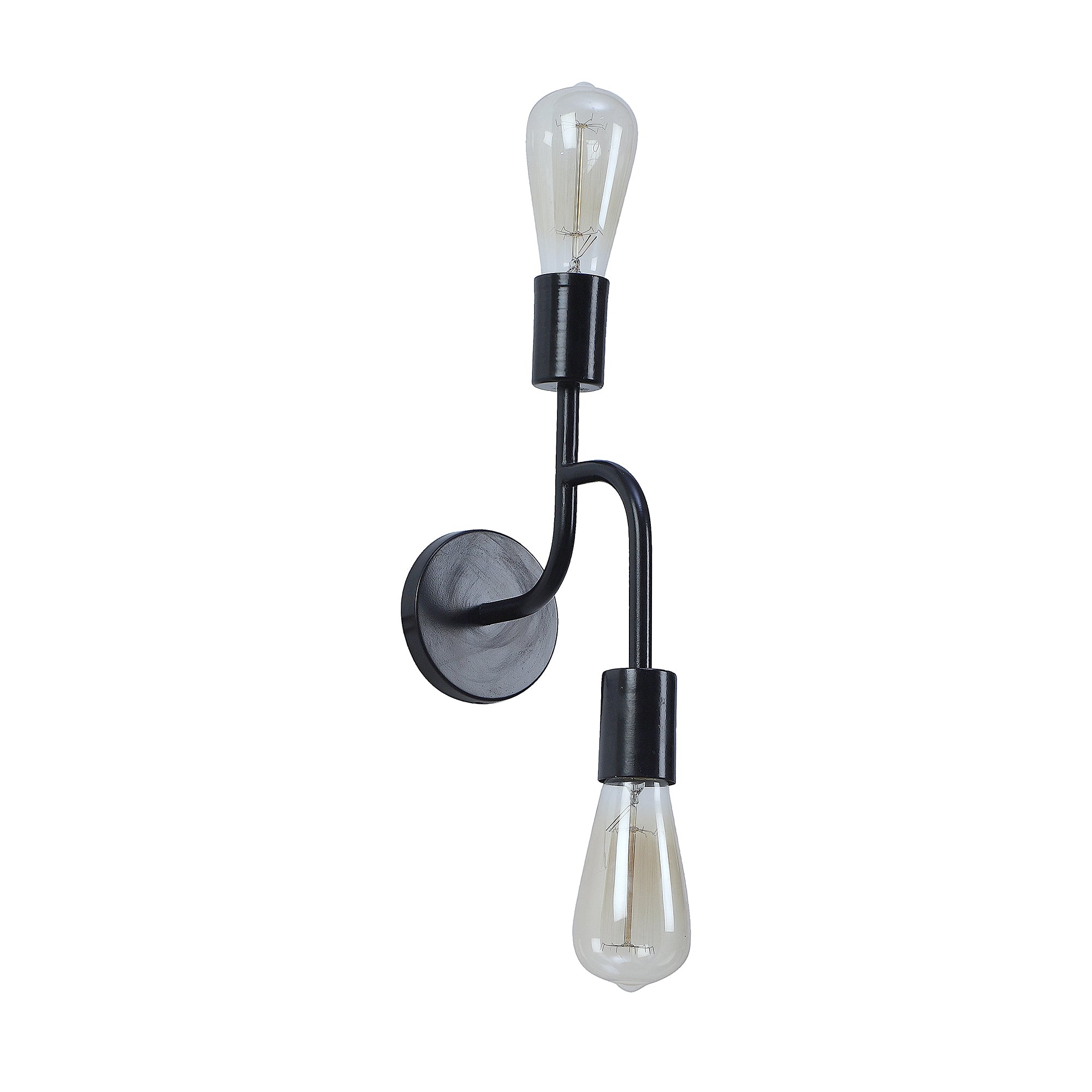 Flute Black Metal Wall Light