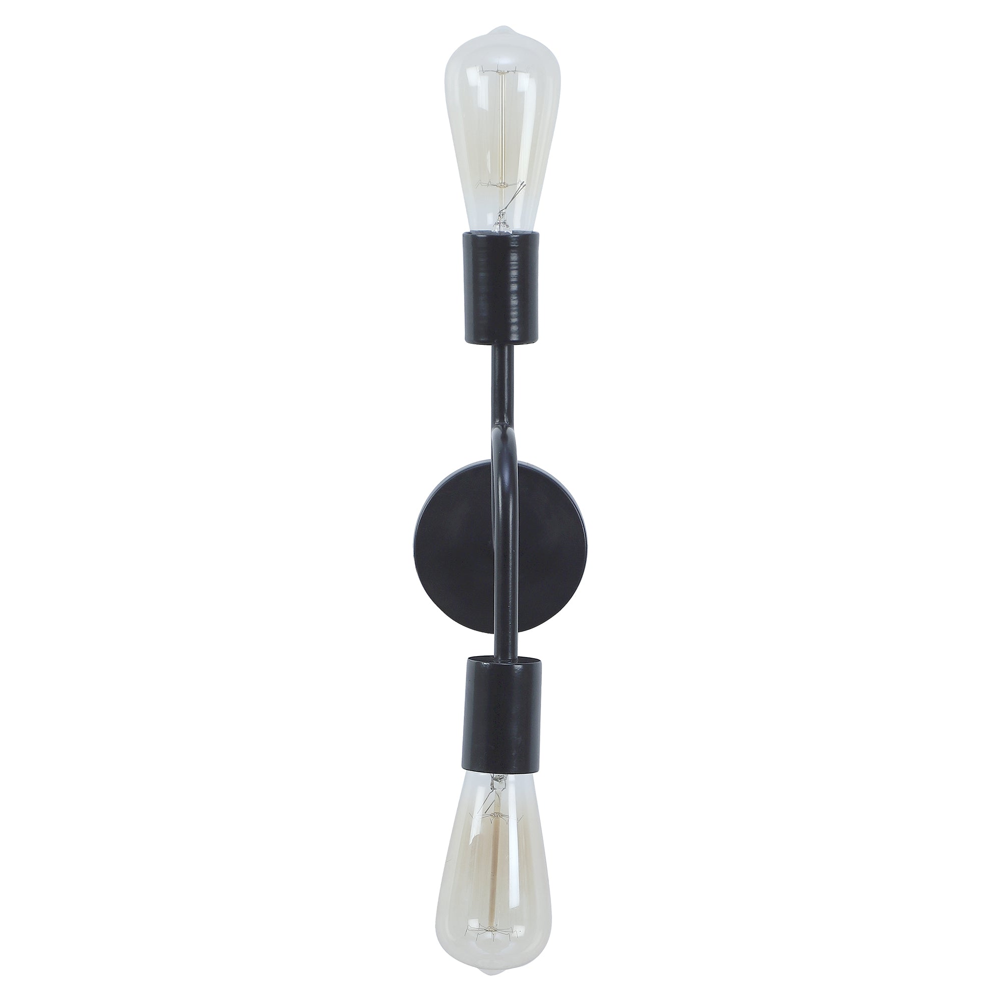 Flute Black Metal Wall Light