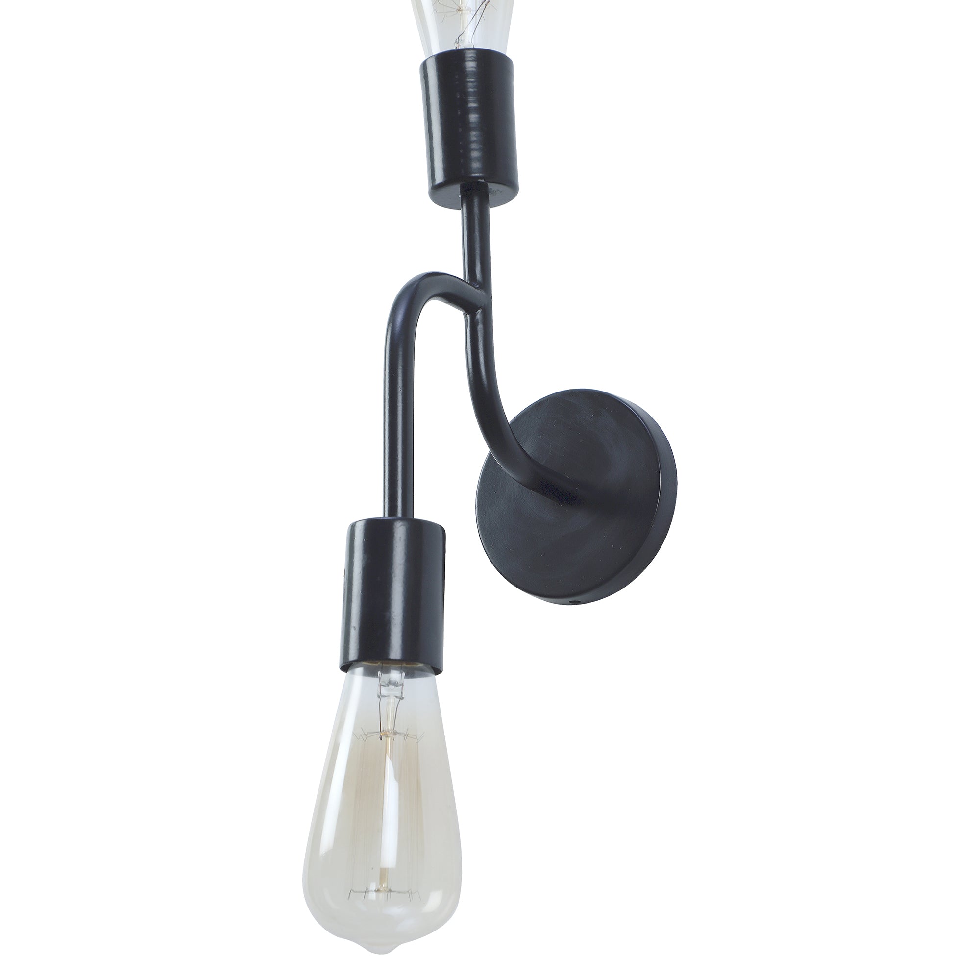 Flute Black Metal Wall Light