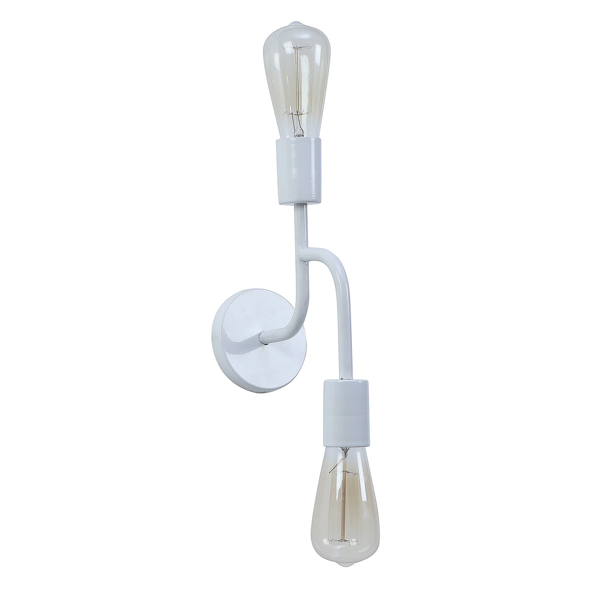 Flute White Metal Wall Light