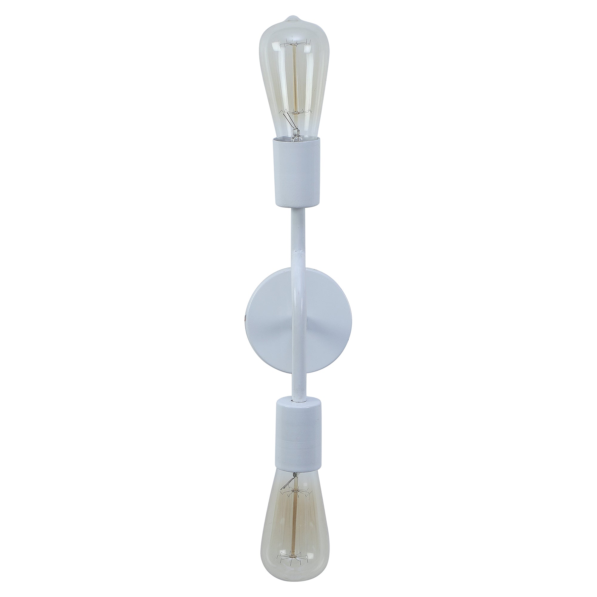 Flute White Metal Wall Light