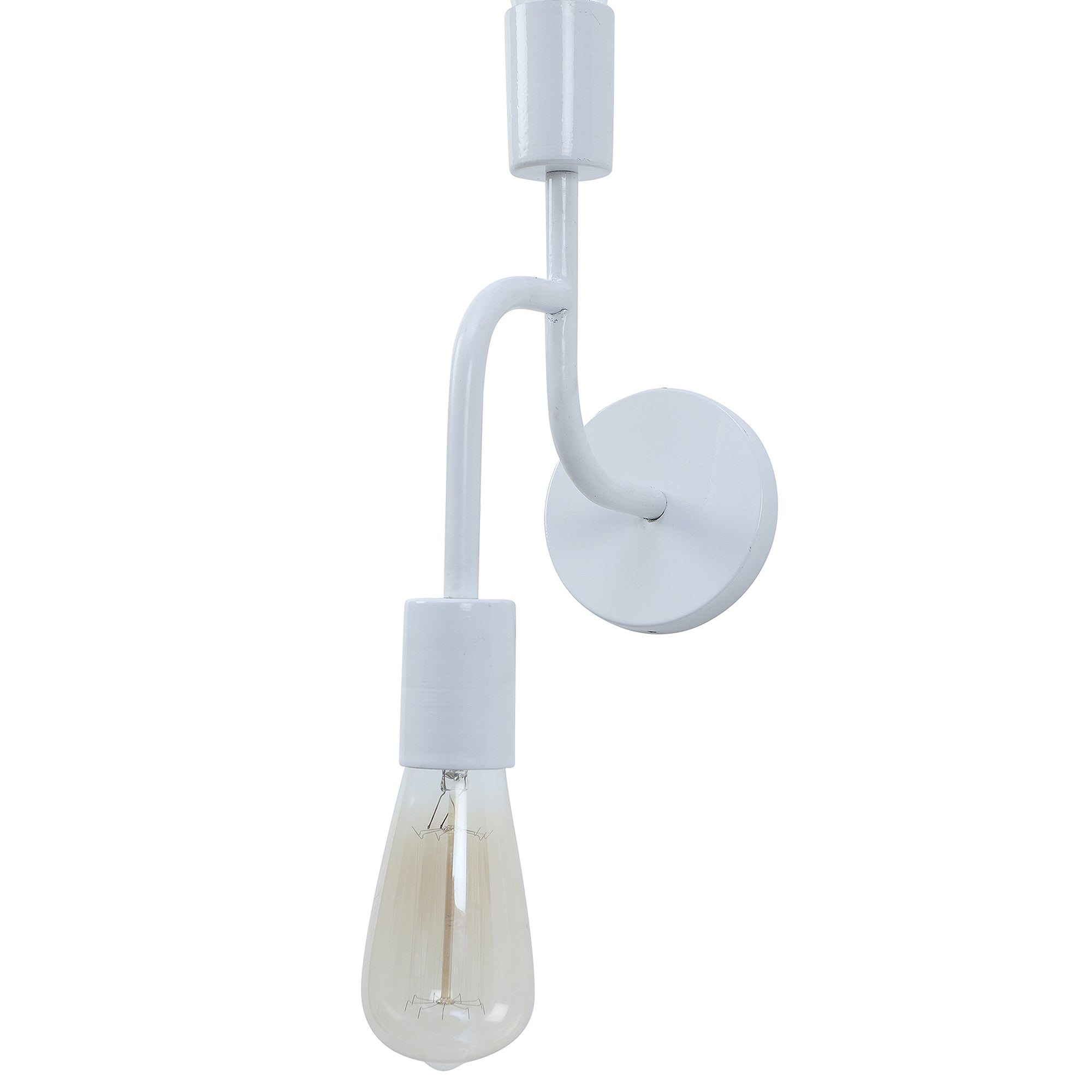 Flute White Metal Wall Light