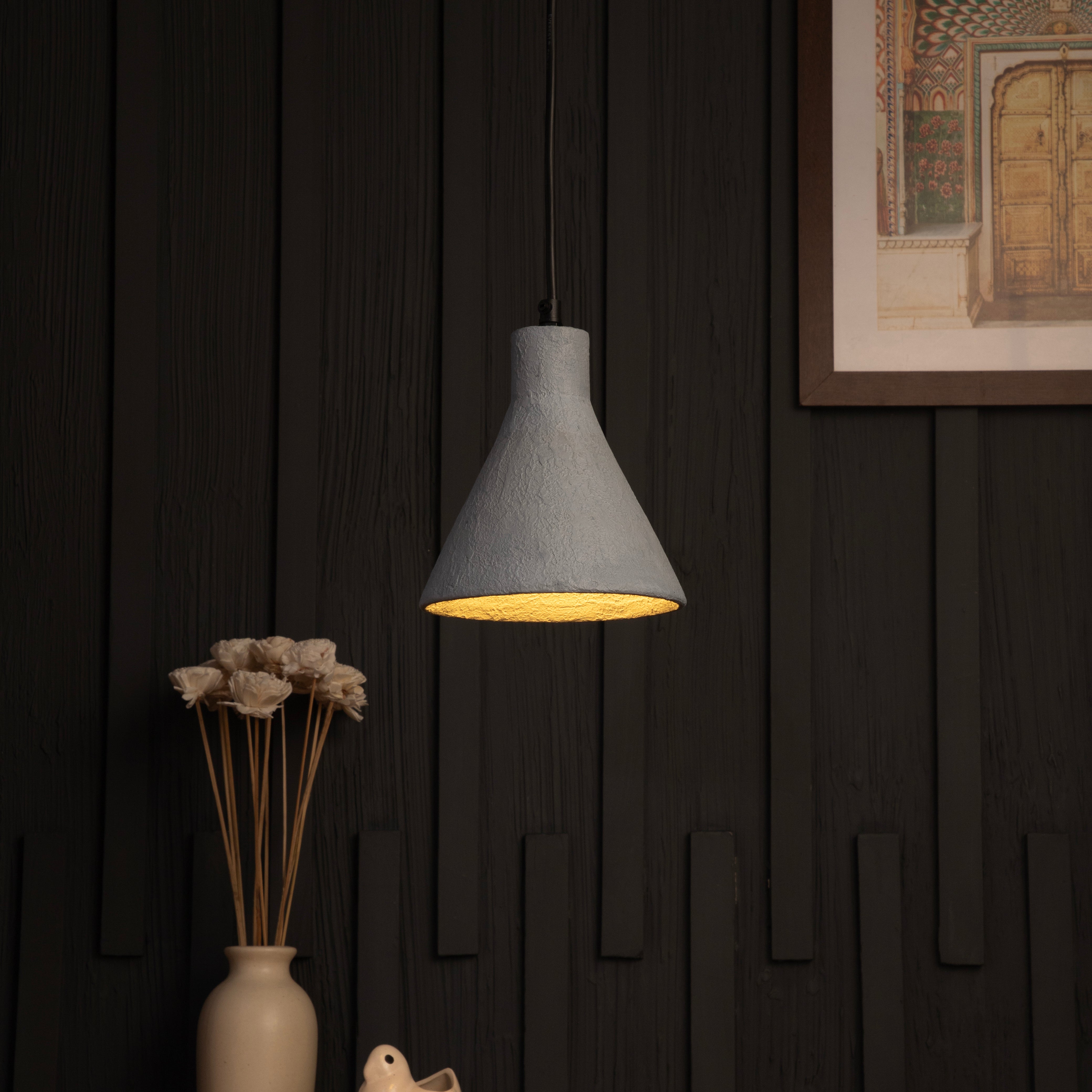 Concrete & Wood Pendant Light by Shoppeefry