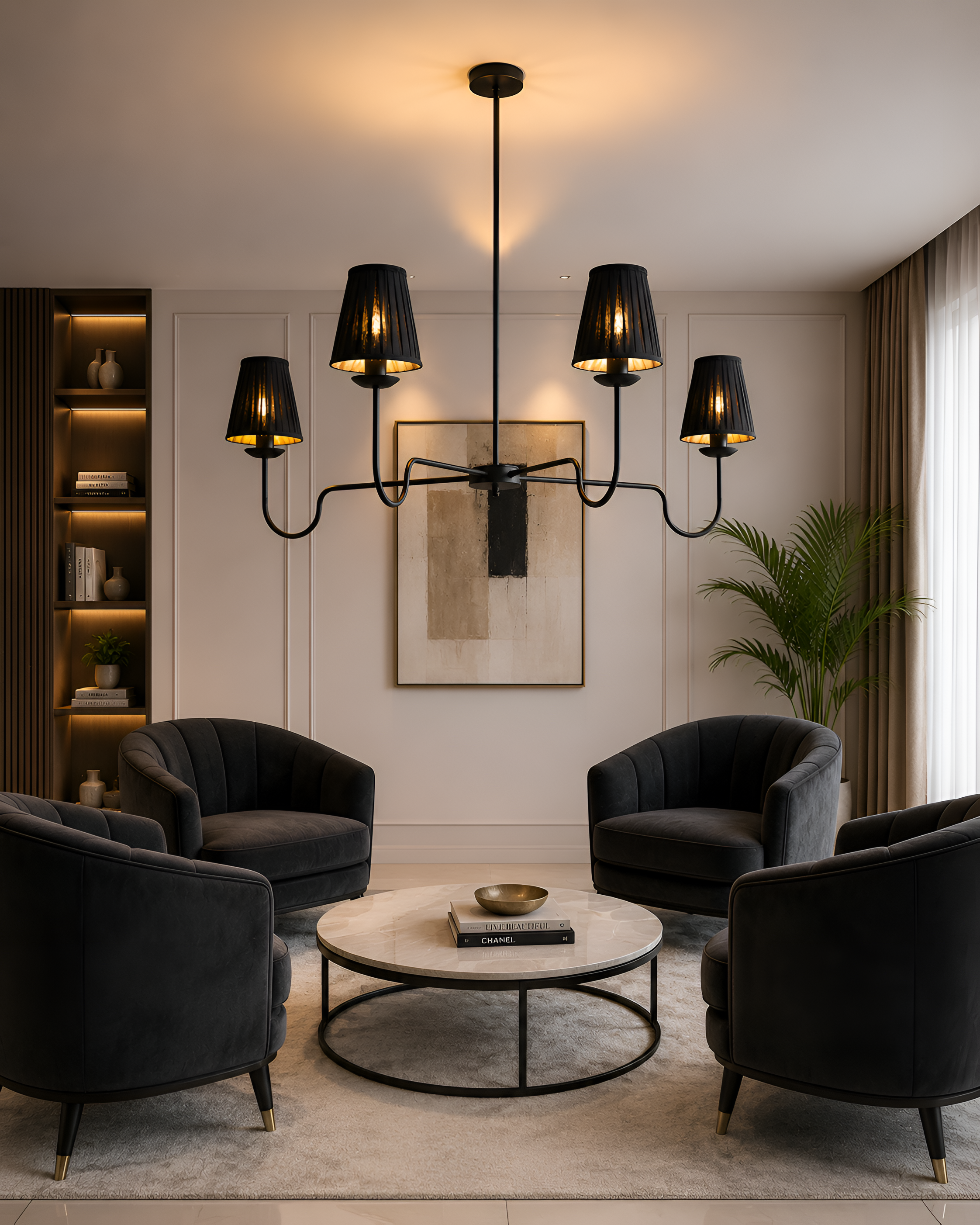 Lombard Black Chandelier By Shoppeefry