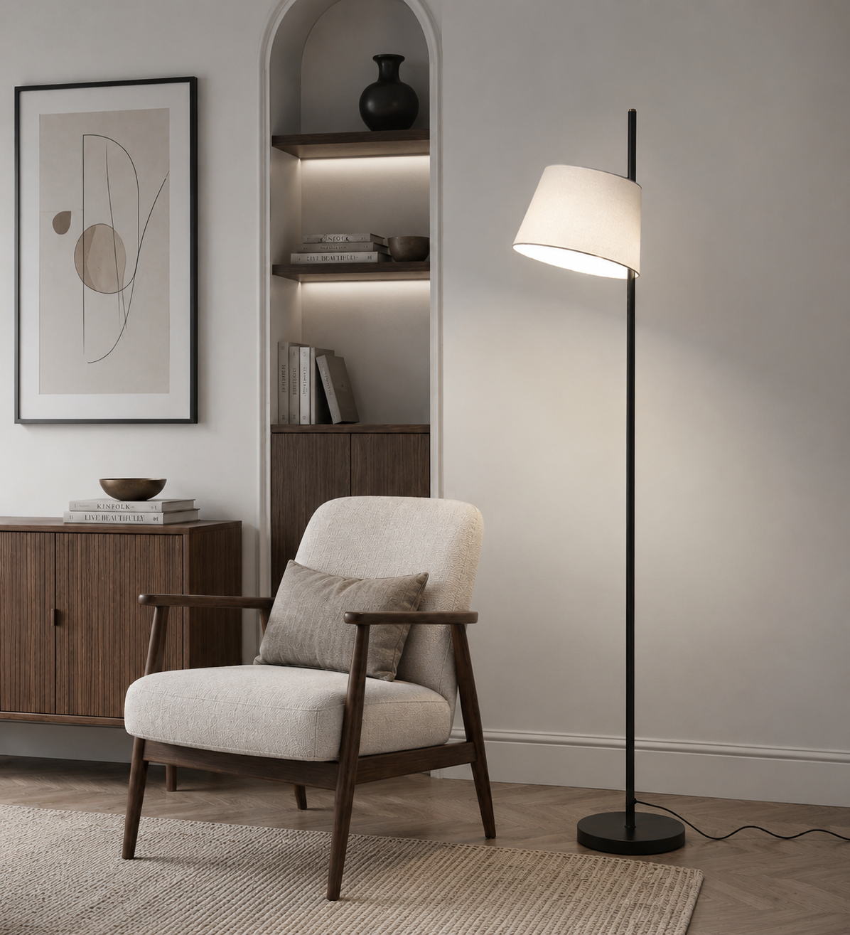 Nordic White Shade Floor Lamp