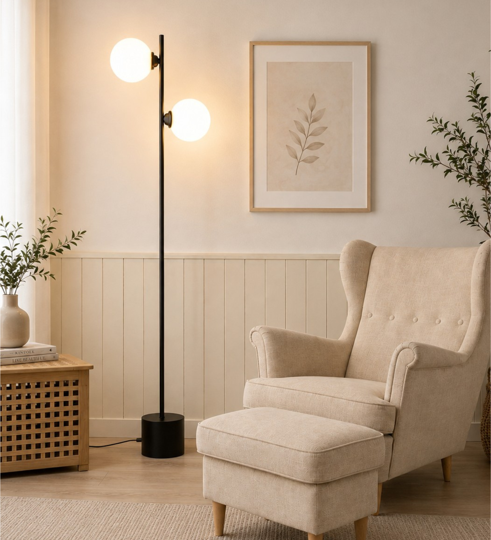 Eclipse 2 Glass Ball Floor Lamp | Shoppeefry