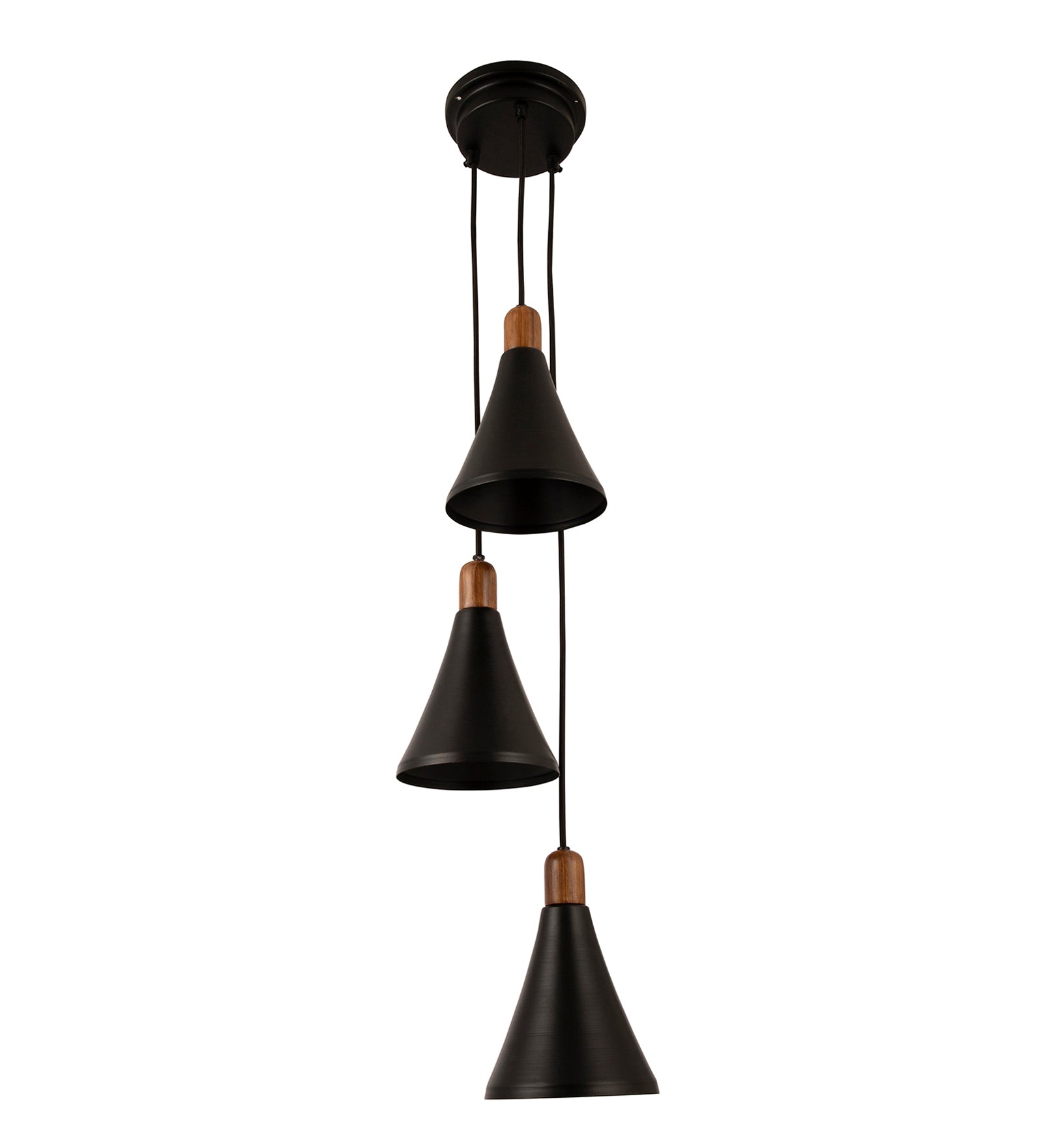 Sonnico Wood 3 Cluster Pendant Light