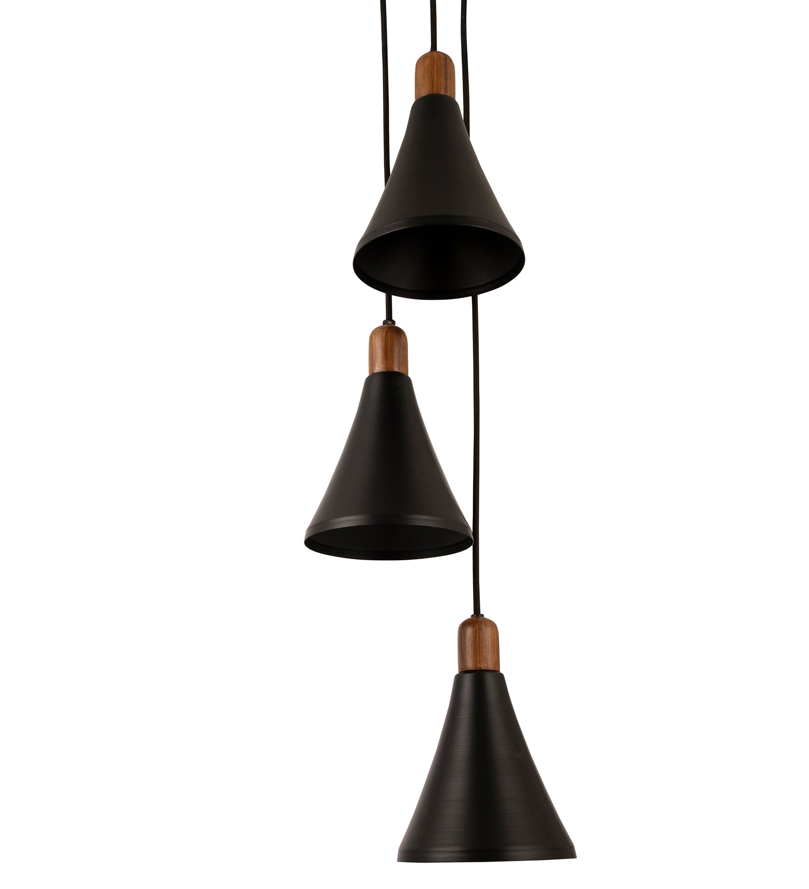 Sonnico Wood 3 Cluster Pendant Light