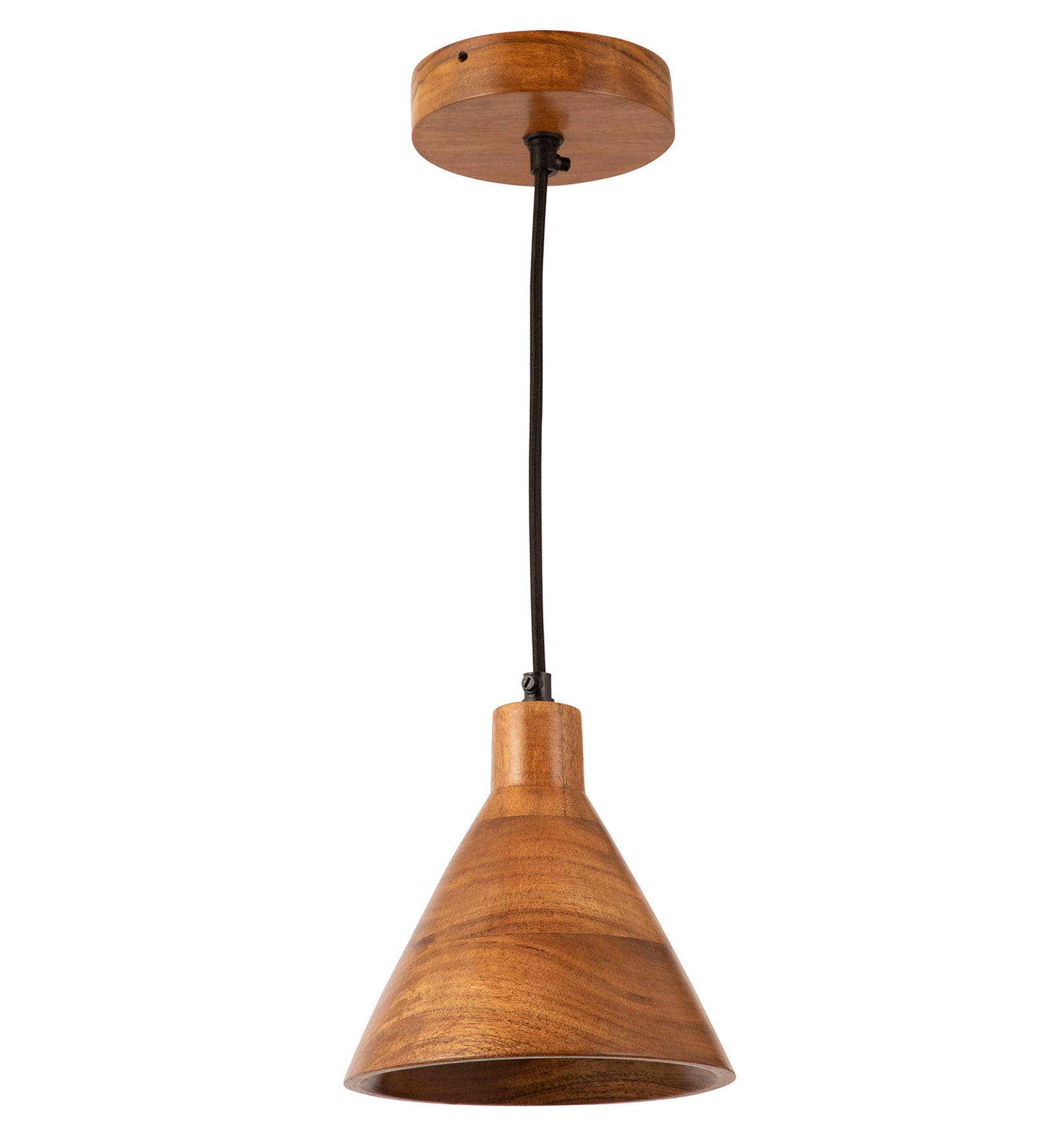 Teak Wood Cased Pendant Light