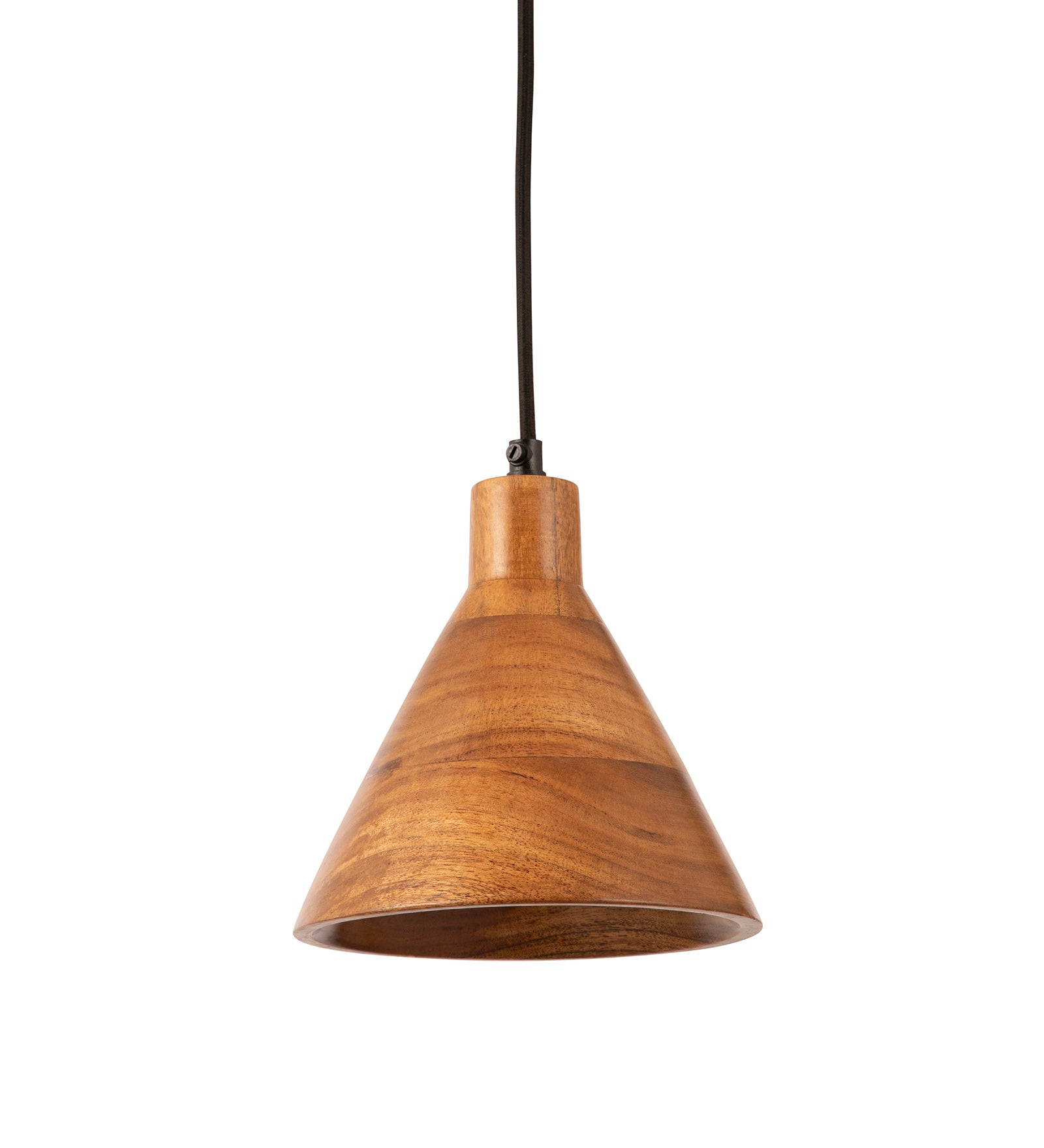 Teak Wood Cased Pendant Light