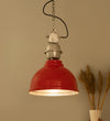 Ceramic Red Industrial Pendant Light