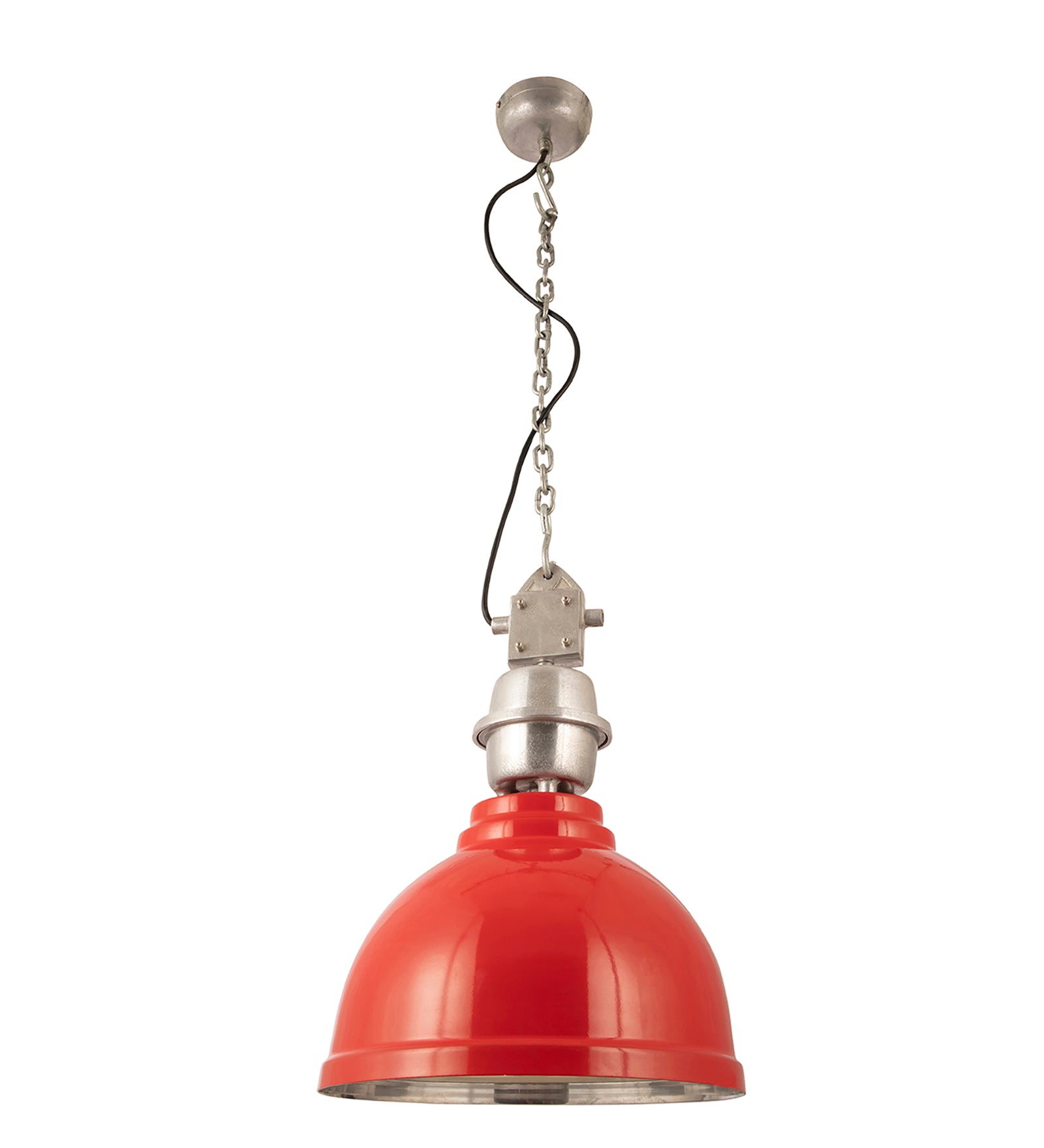 Ceramic Red Industrial Pendant Light