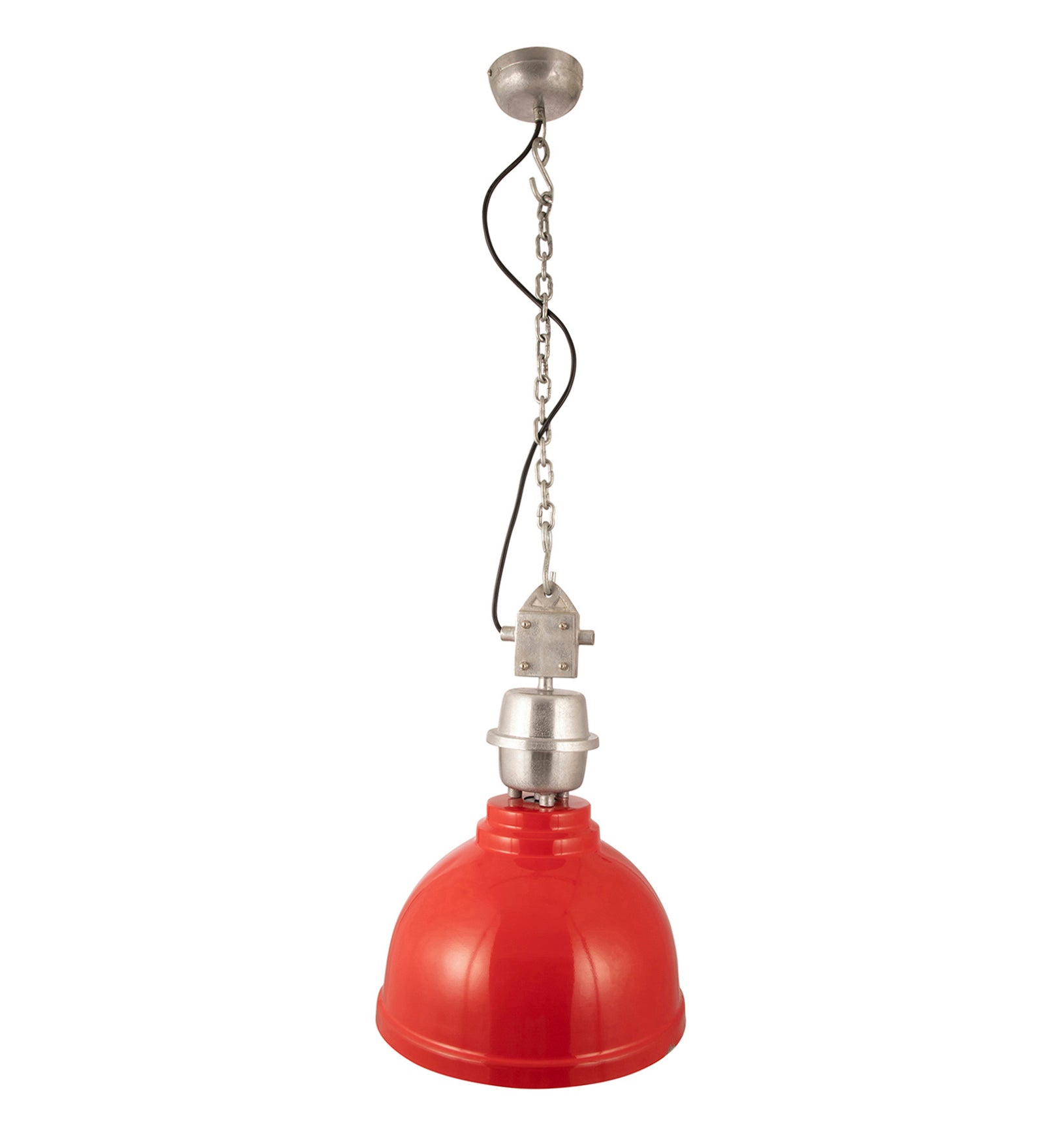 Ceramic Red Industrial Pendant Light