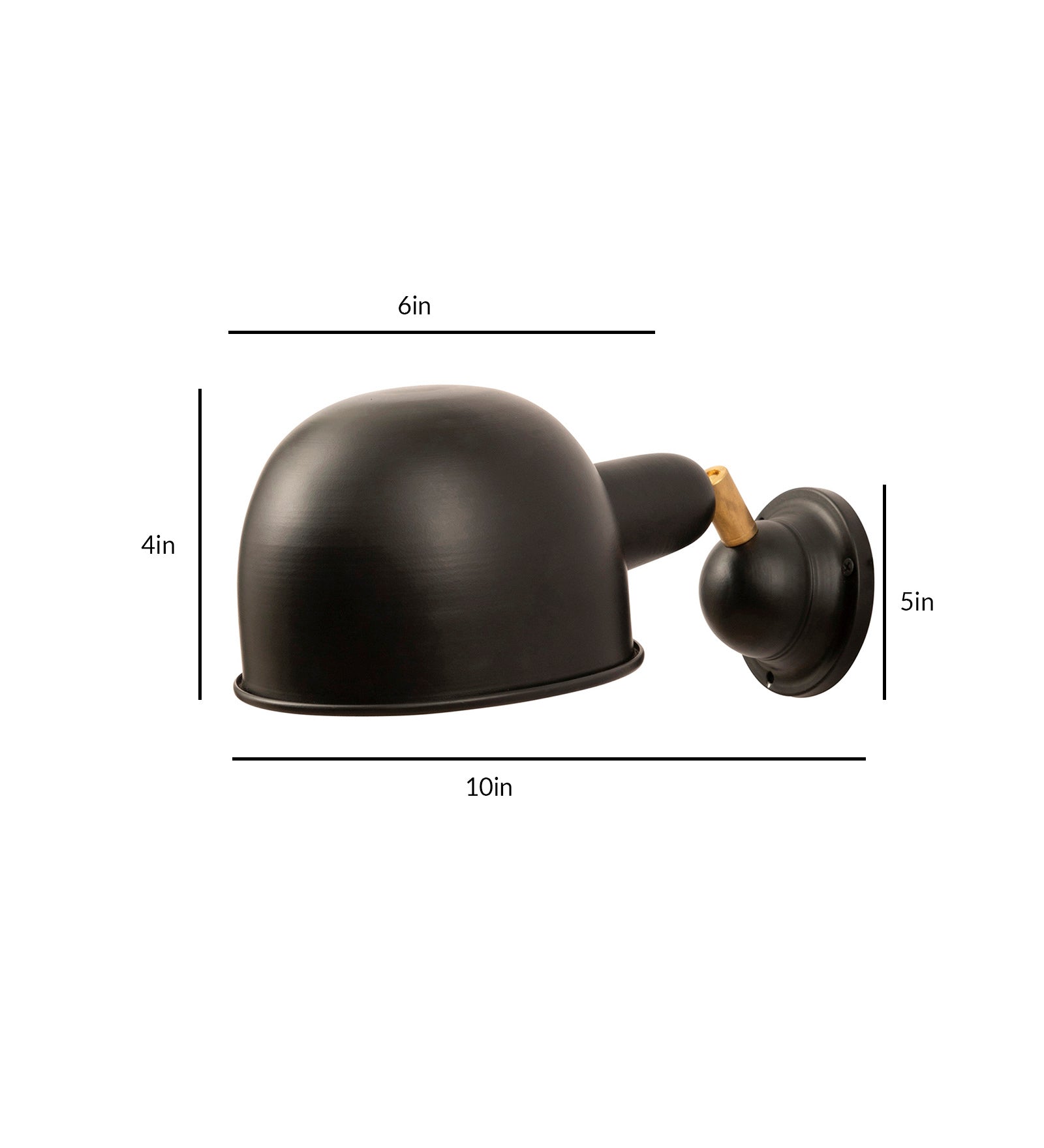Ydoo Wall Mounted Black Wall Sconce