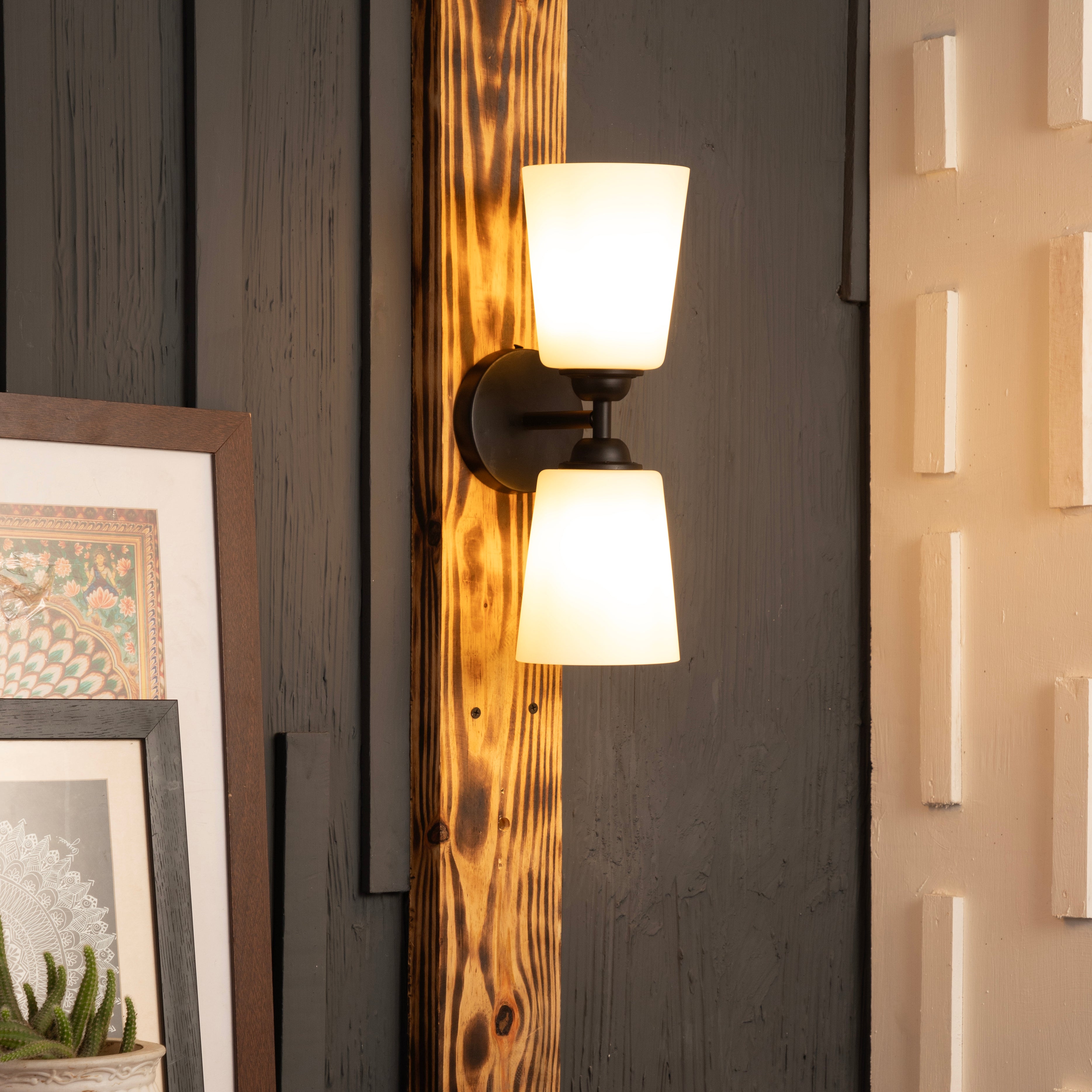 Houghton 2 glass wall light by Shoppeefry