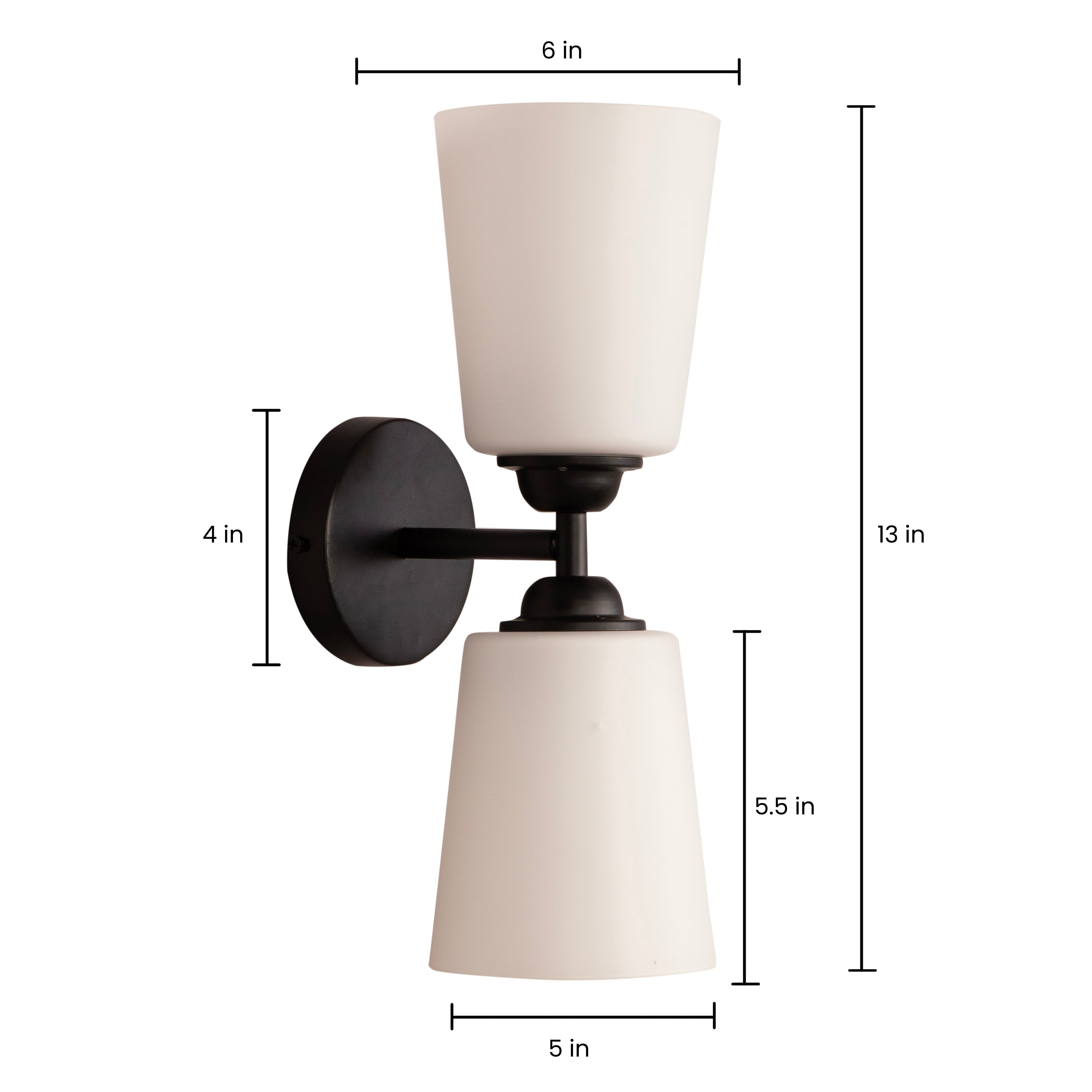 Houghton 2 Glass Wall Light By Shoppeefry