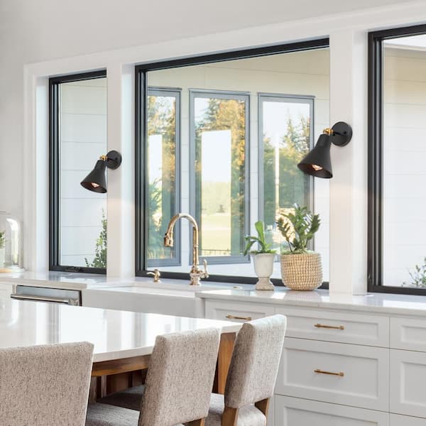 Industrial Black Metal Wall Light